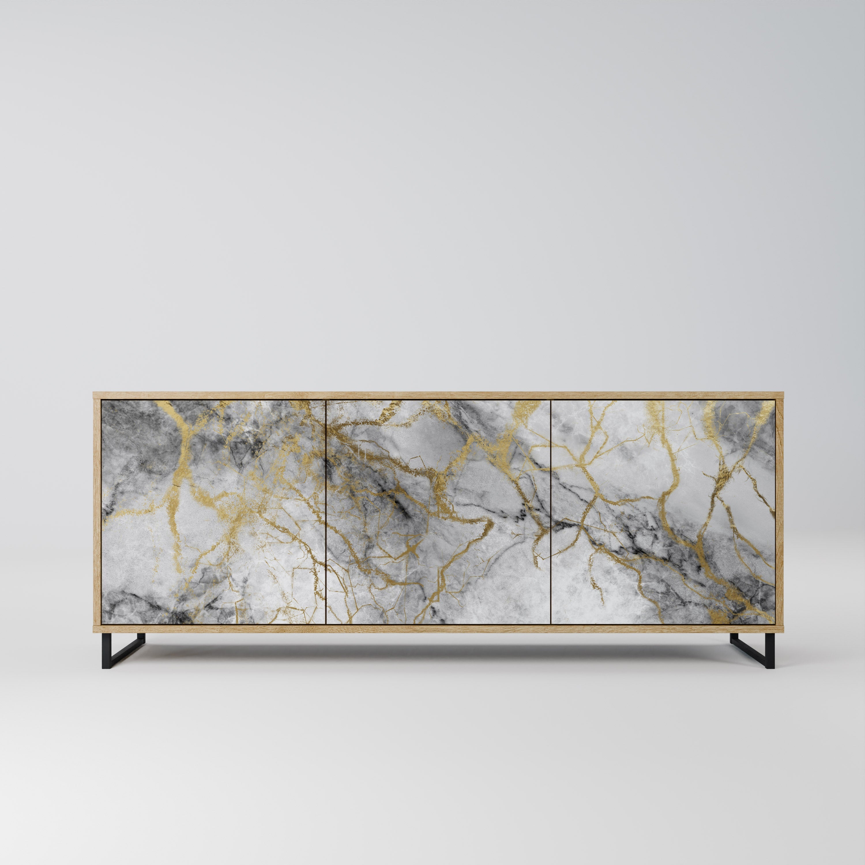 TIMELESS GLIDE 3-türiges Sideboard in Eichenoptik