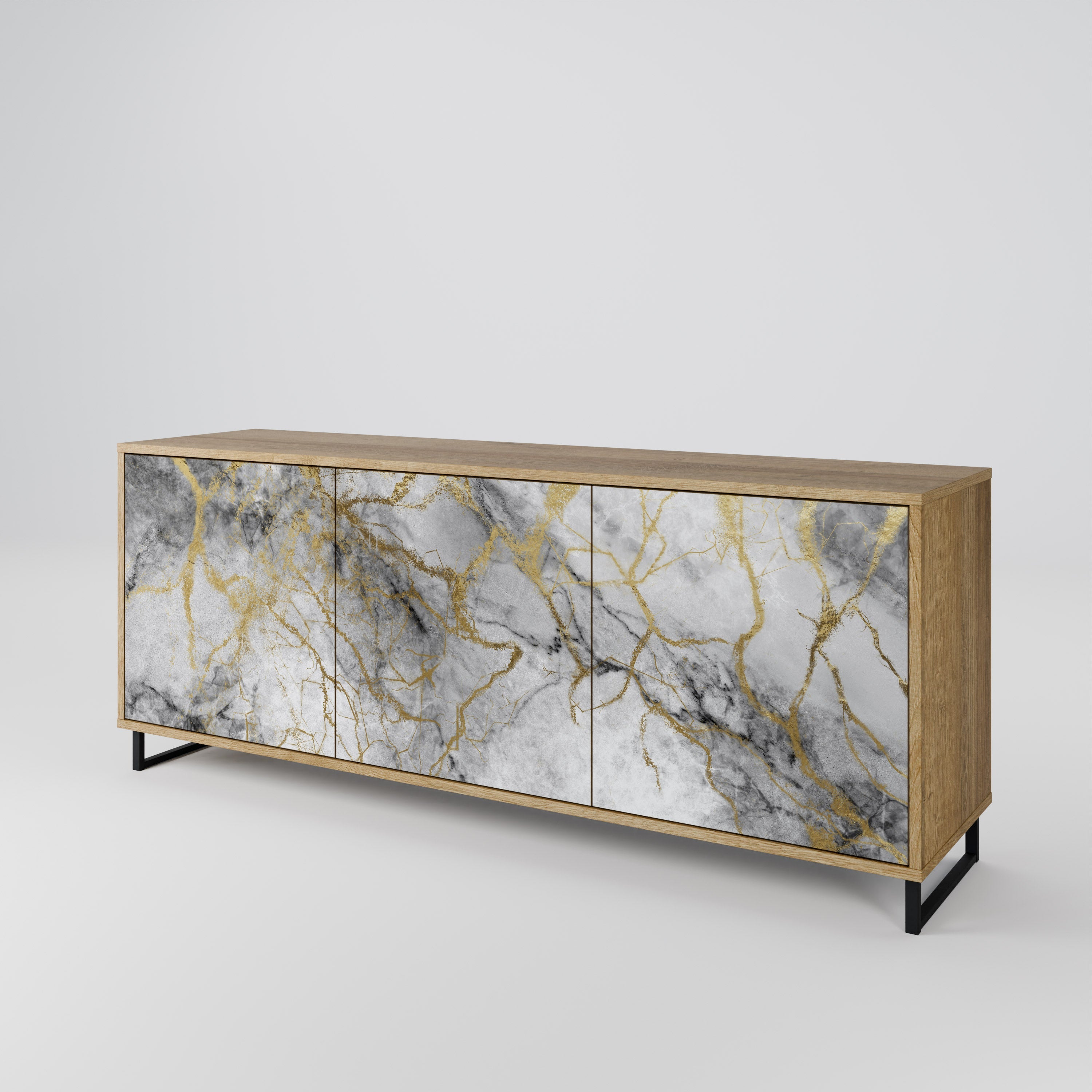 TIMELESS GLIDE 3-türiges Sideboard in Eichenoptik