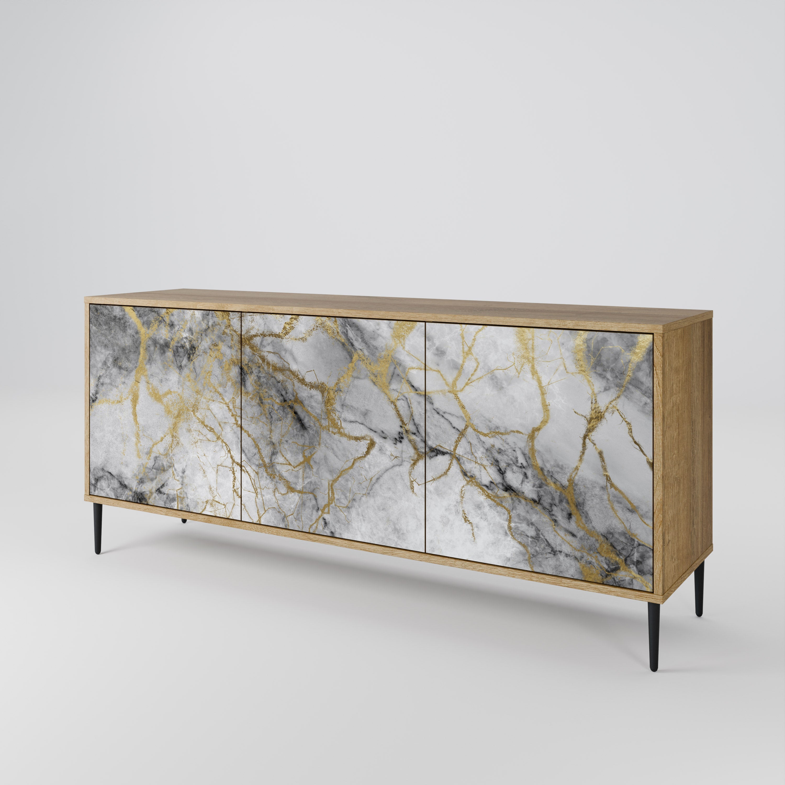 TIMELESS GLIDE 3-türiges Sideboard in Eichenoptik