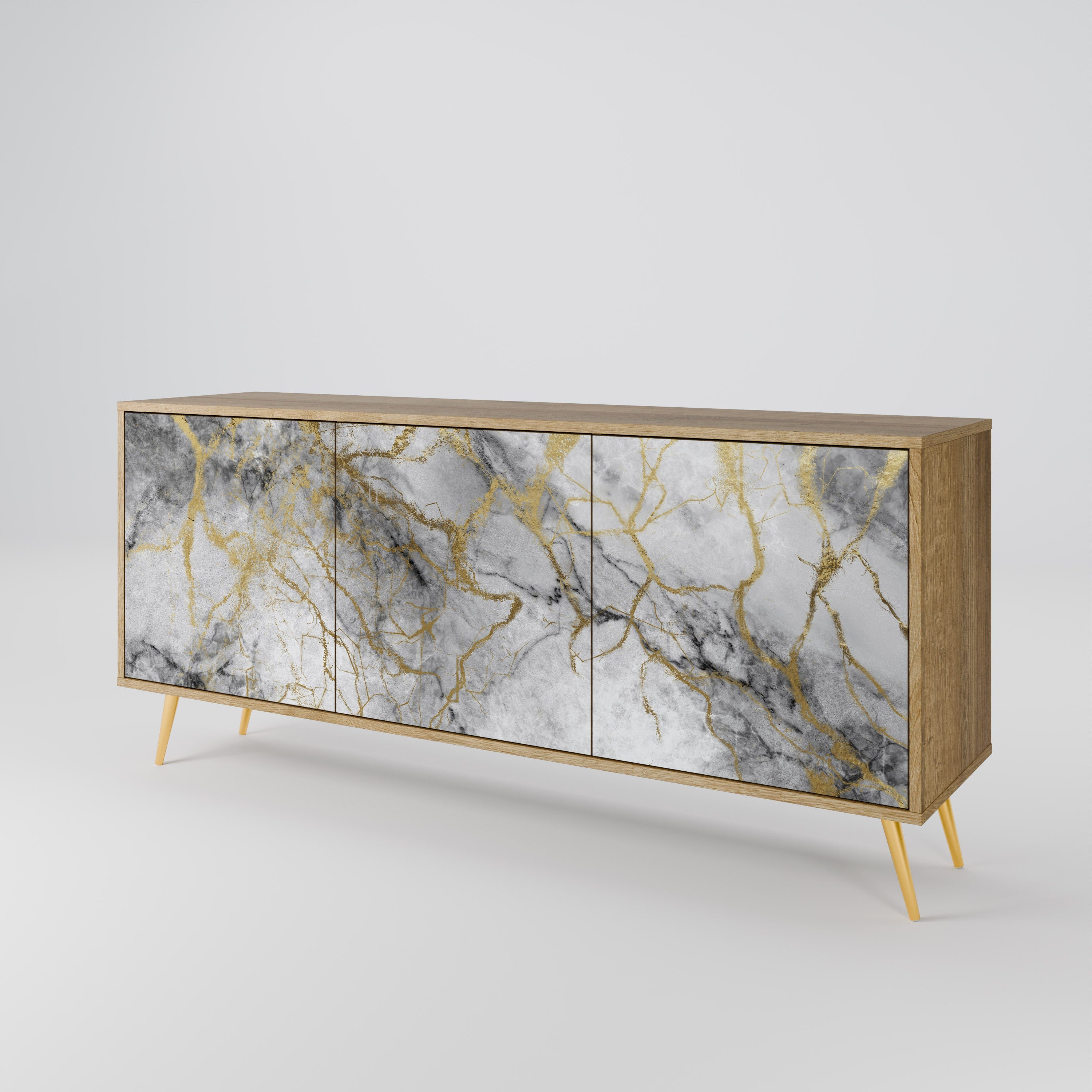 TIMELESS GLIDE 3-türiges Sideboard in Eichenoptik