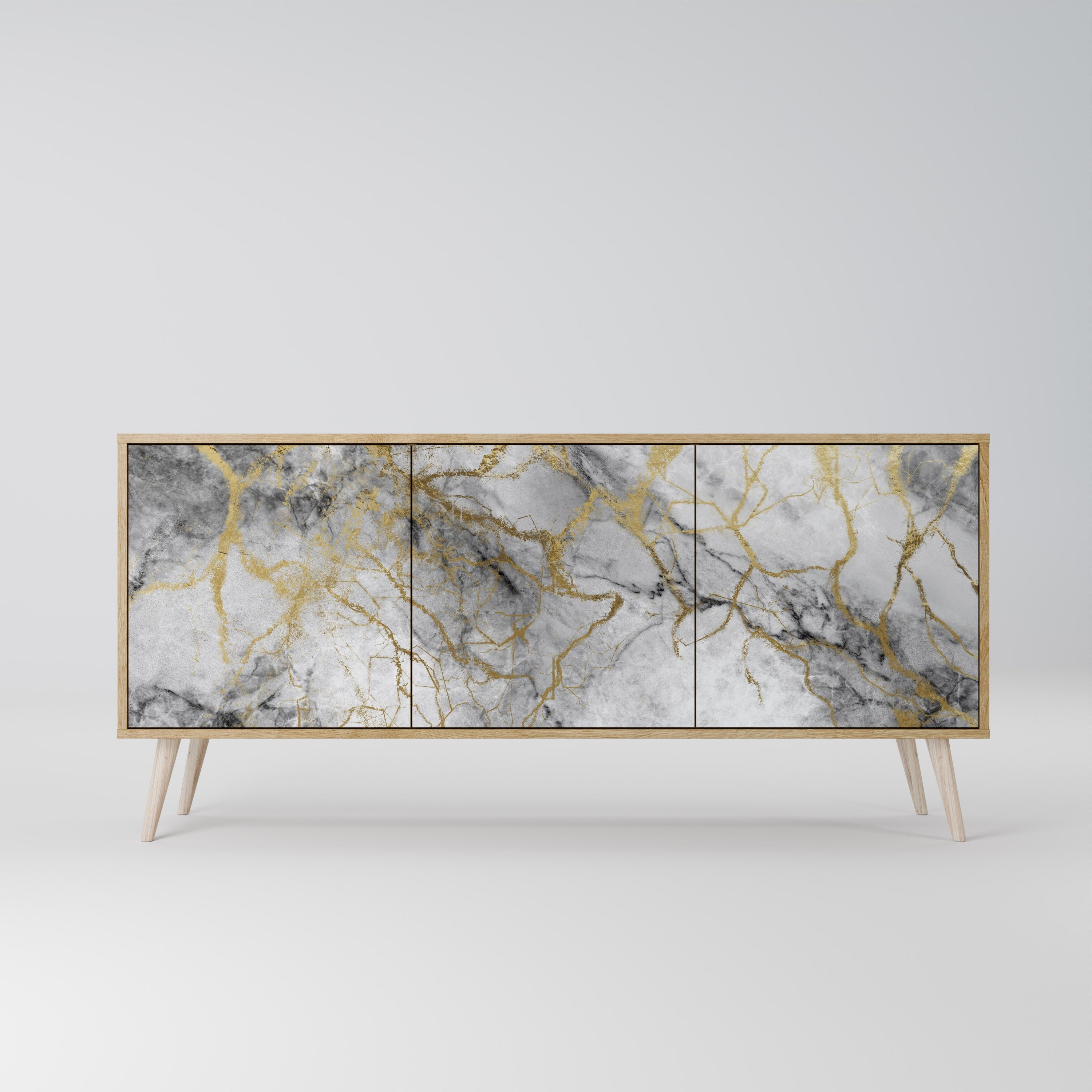 TIMELESS GLIDE 3-türiges Sideboard in Eichenoptik