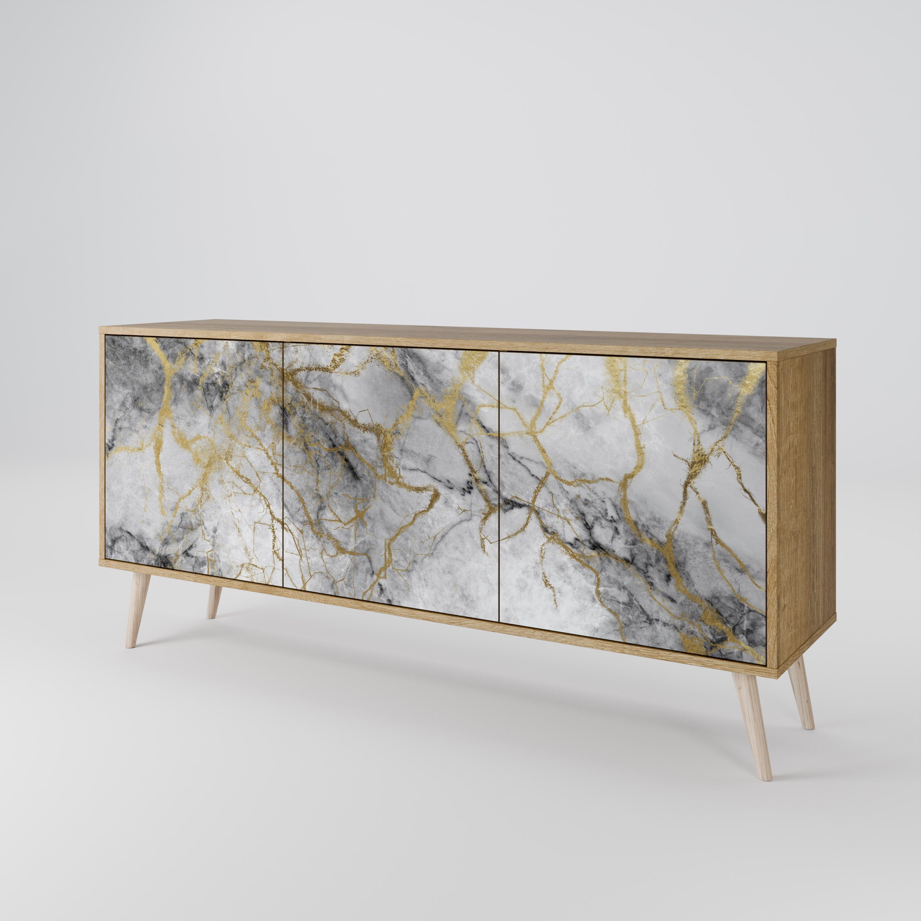 TIMELESS GLIDE 3-türiges Sideboard in Eichenoptik