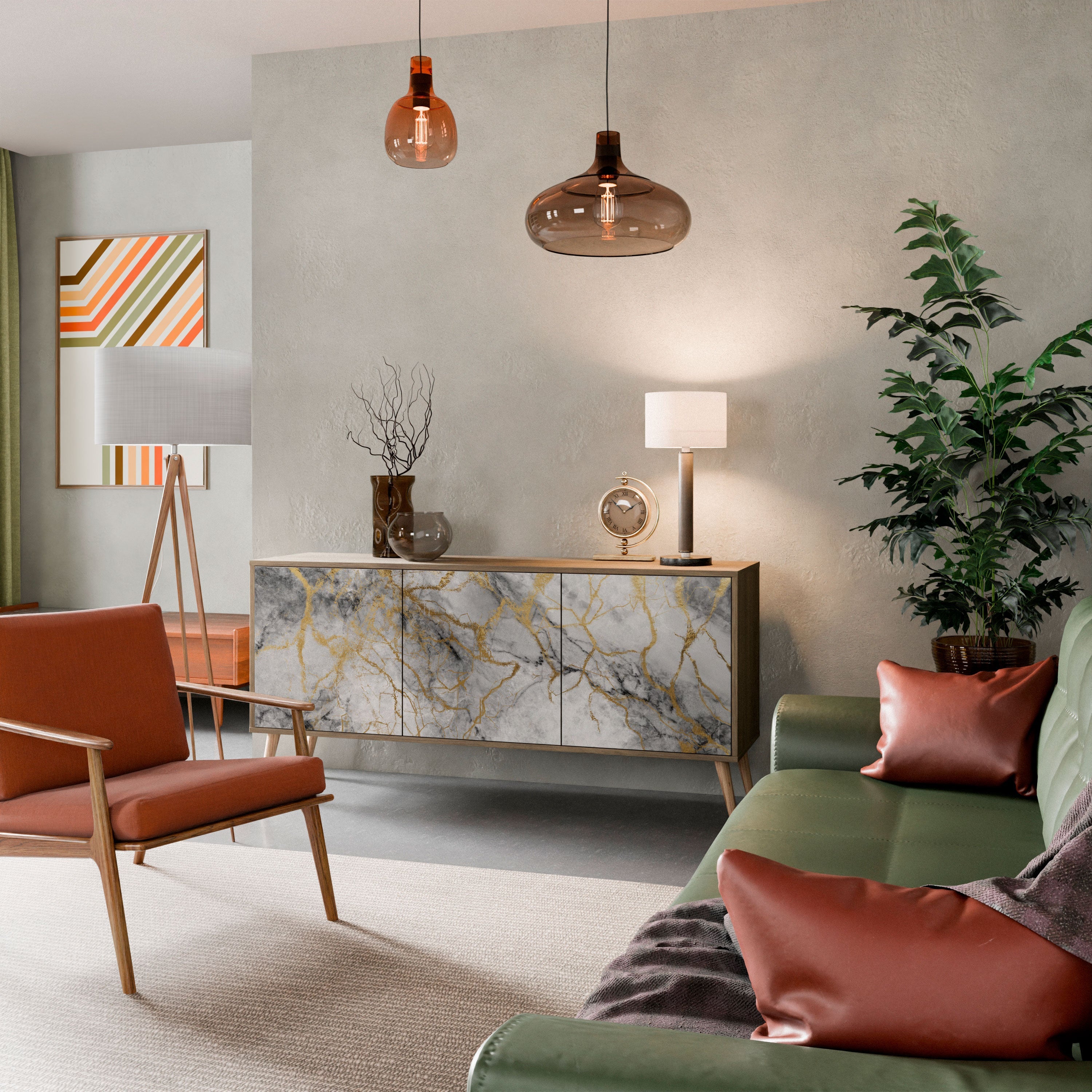 TIMELESS GLIDE 3-türiges Sideboard in Eichenoptik