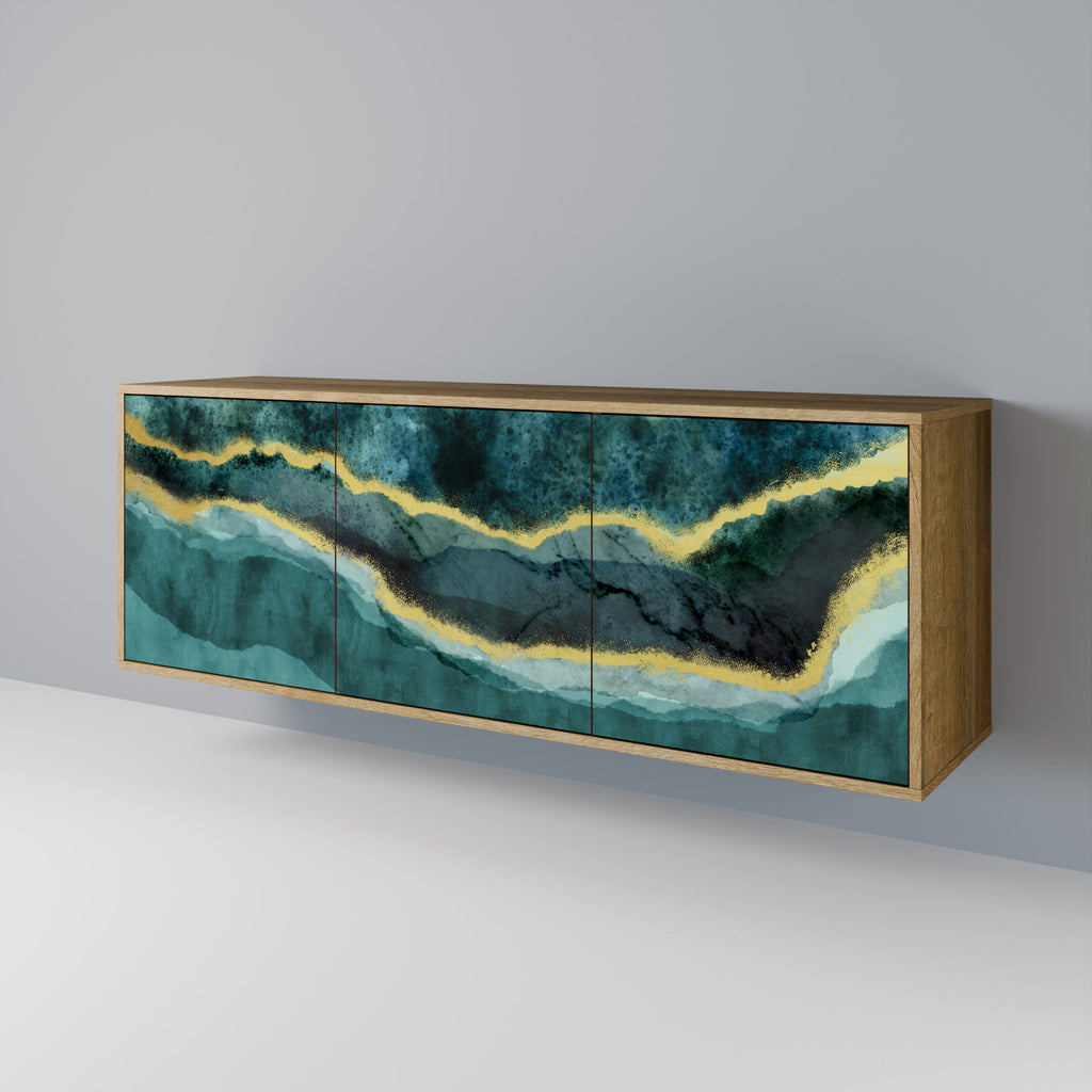 GOLDRUSH ODYSSEY 3-türiges Sideboard in Eichenoptik