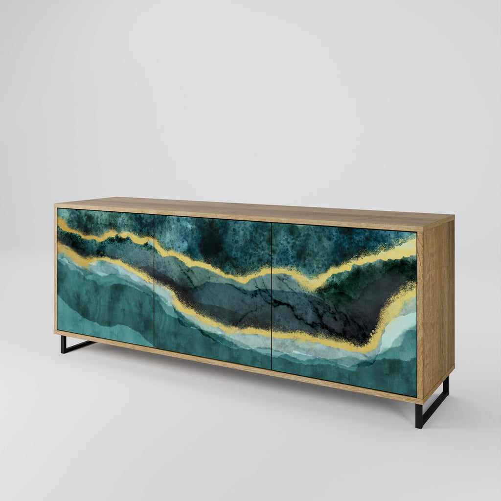GOLDRUSH ODYSSEY 3-türiges Sideboard in Eichenoptik