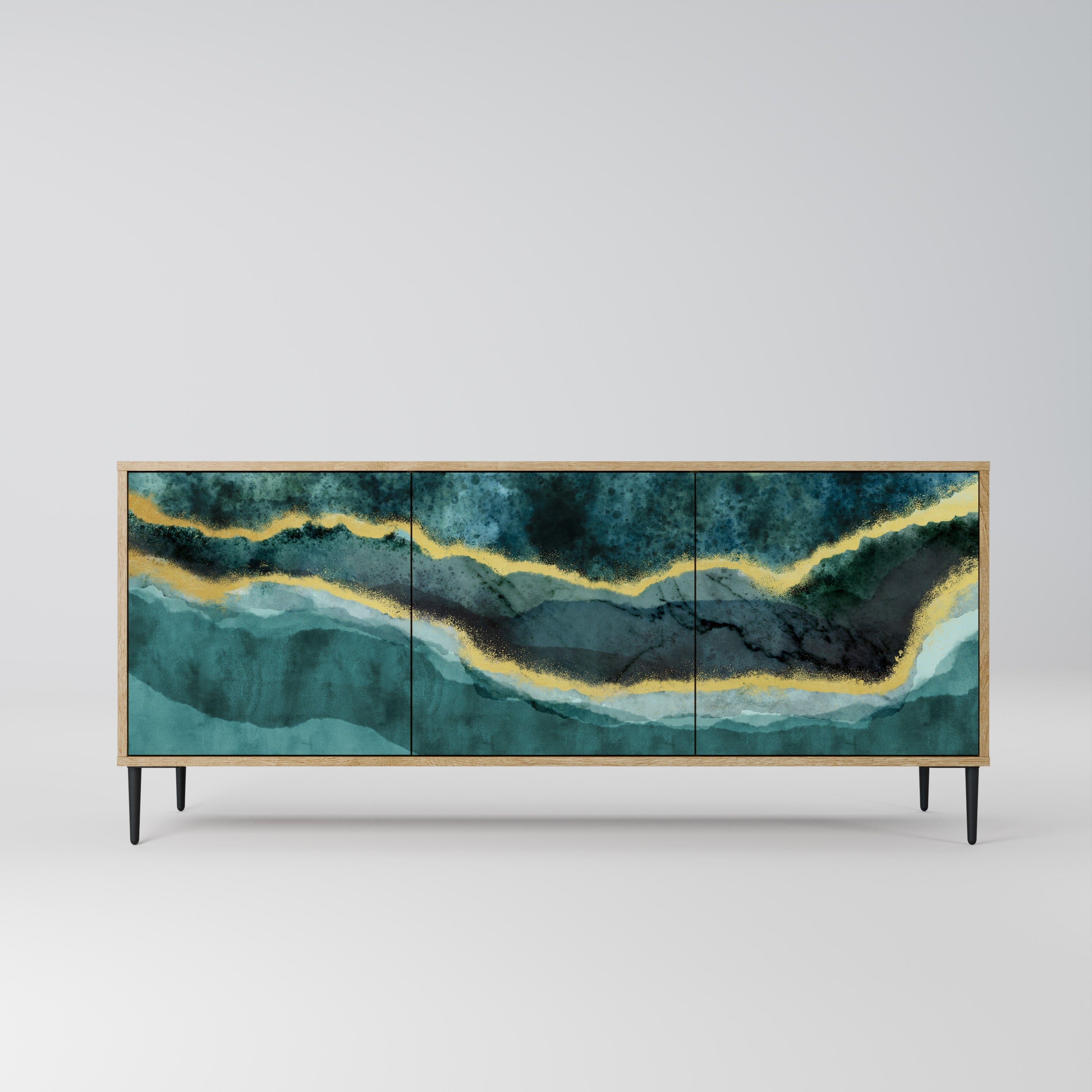 GOLDRUSH ODYSSEY 3-türiges Sideboard in Eichenoptik