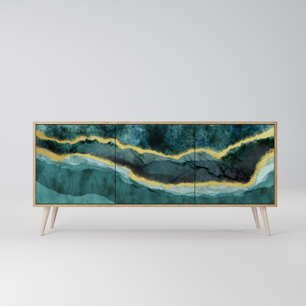 GOLDRUSH ODYSSEY 3-türiges Sideboard in Eichenoptik