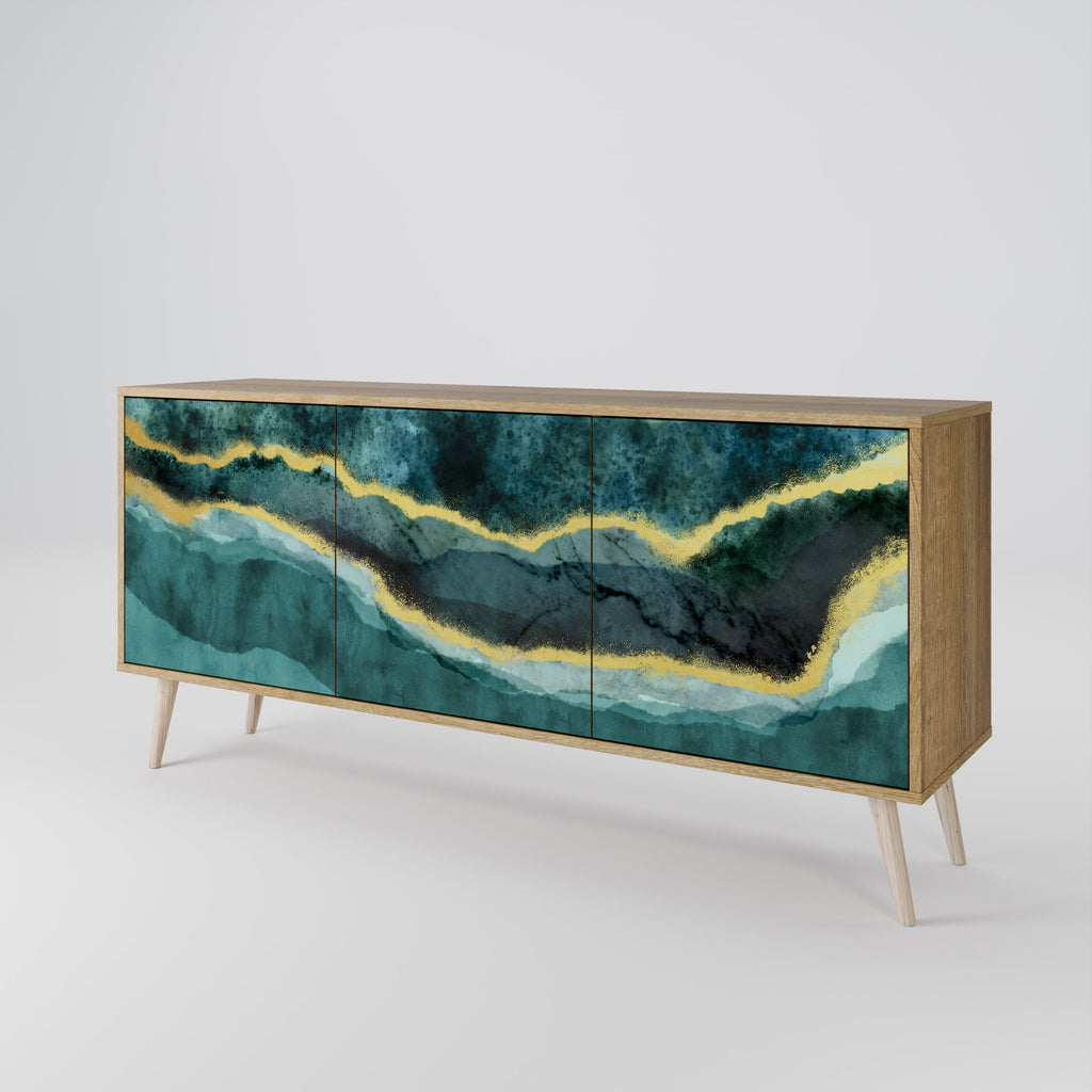 GOLDRUSH ODYSSEY 3-türiges Sideboard in Eichenoptik
