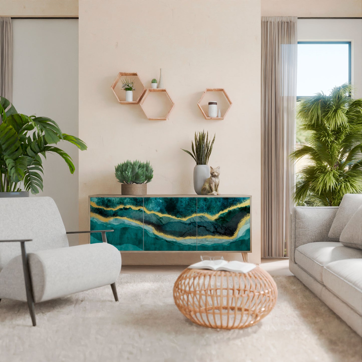 GOLDRUSH ODYSSEY 3-türiges Sideboard