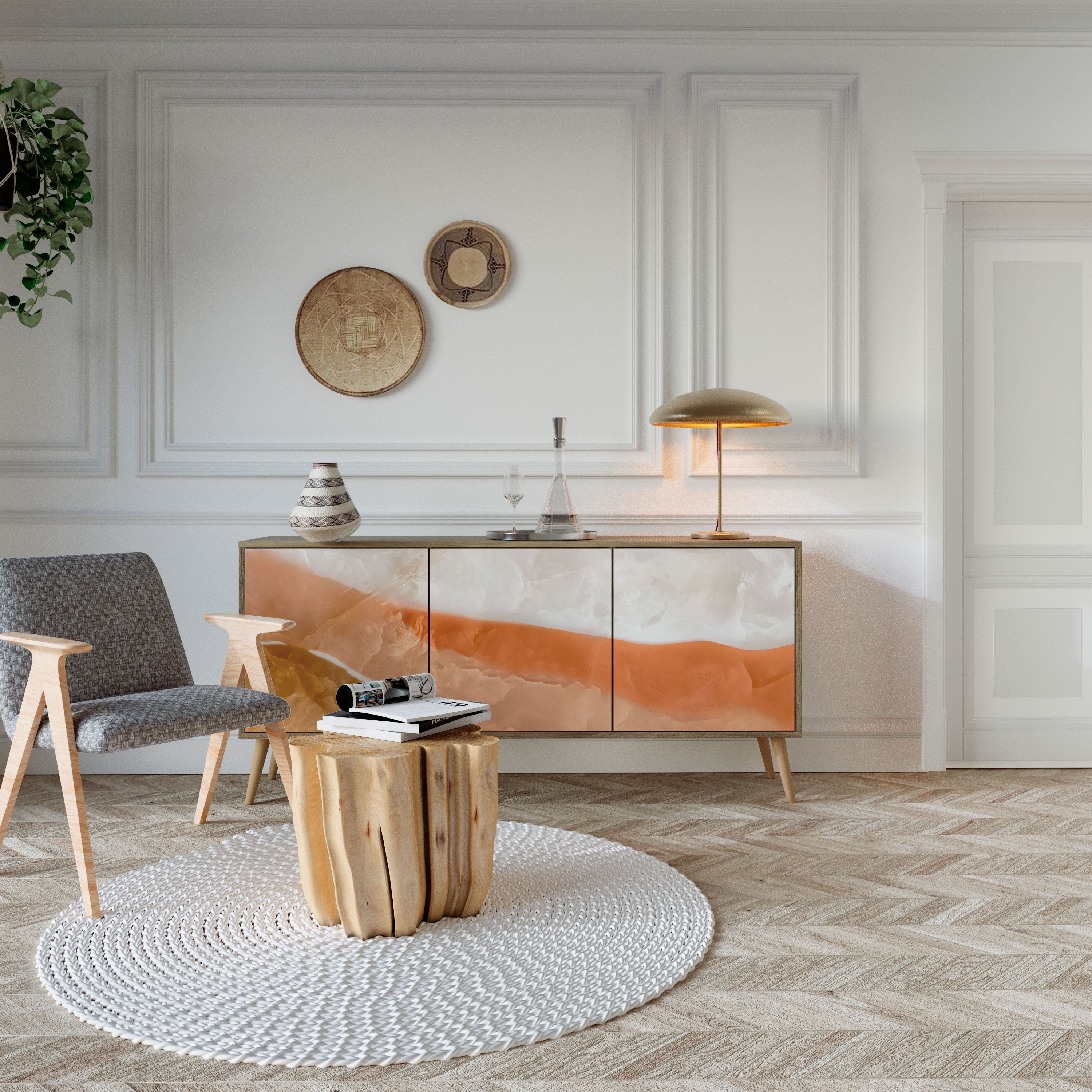 SANDHILLS SPLENDOUR 3-türiges Sideboard in Eichenoptik