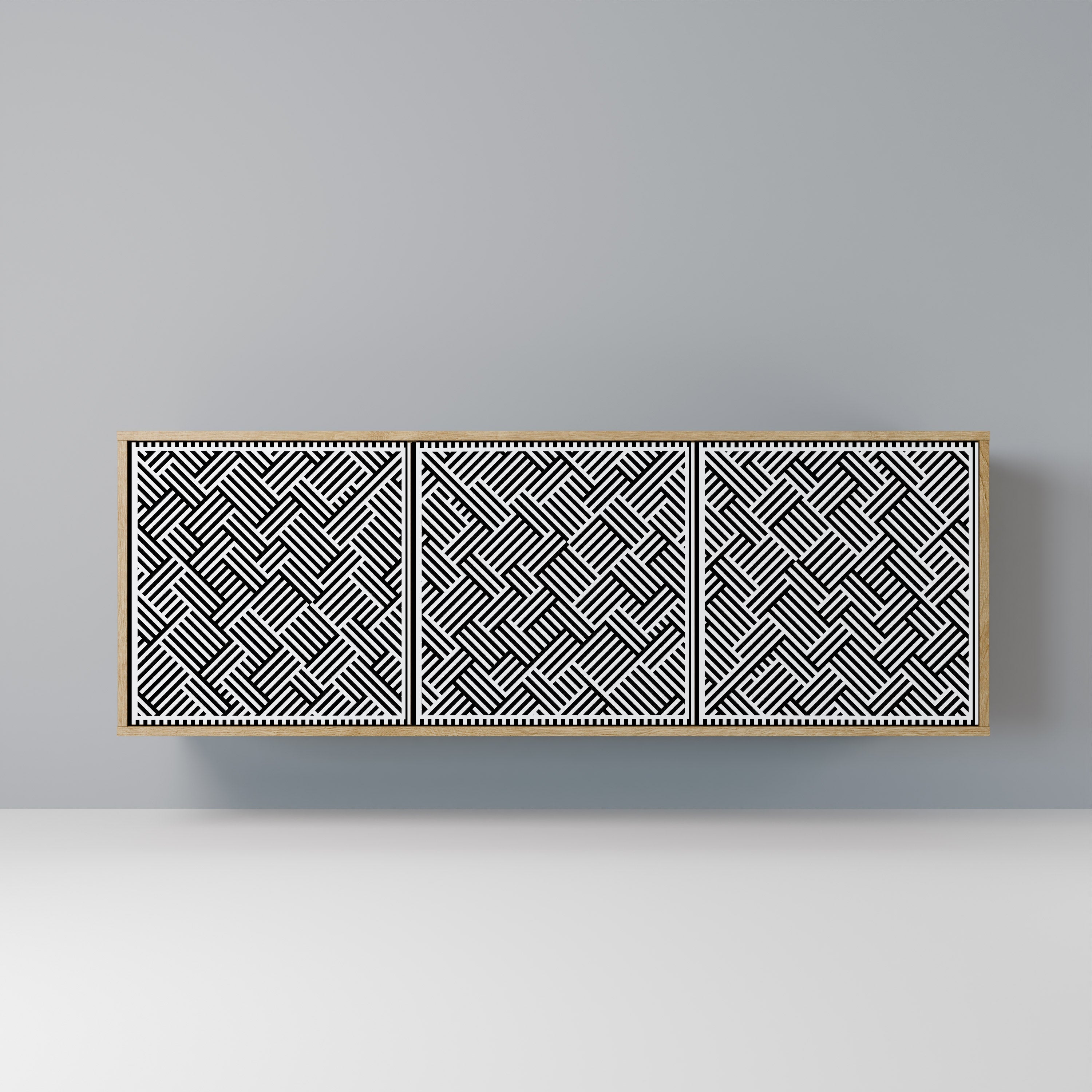 TEMPORARY SEQUENCE 3-türiges Sideboard in Eichenoptik