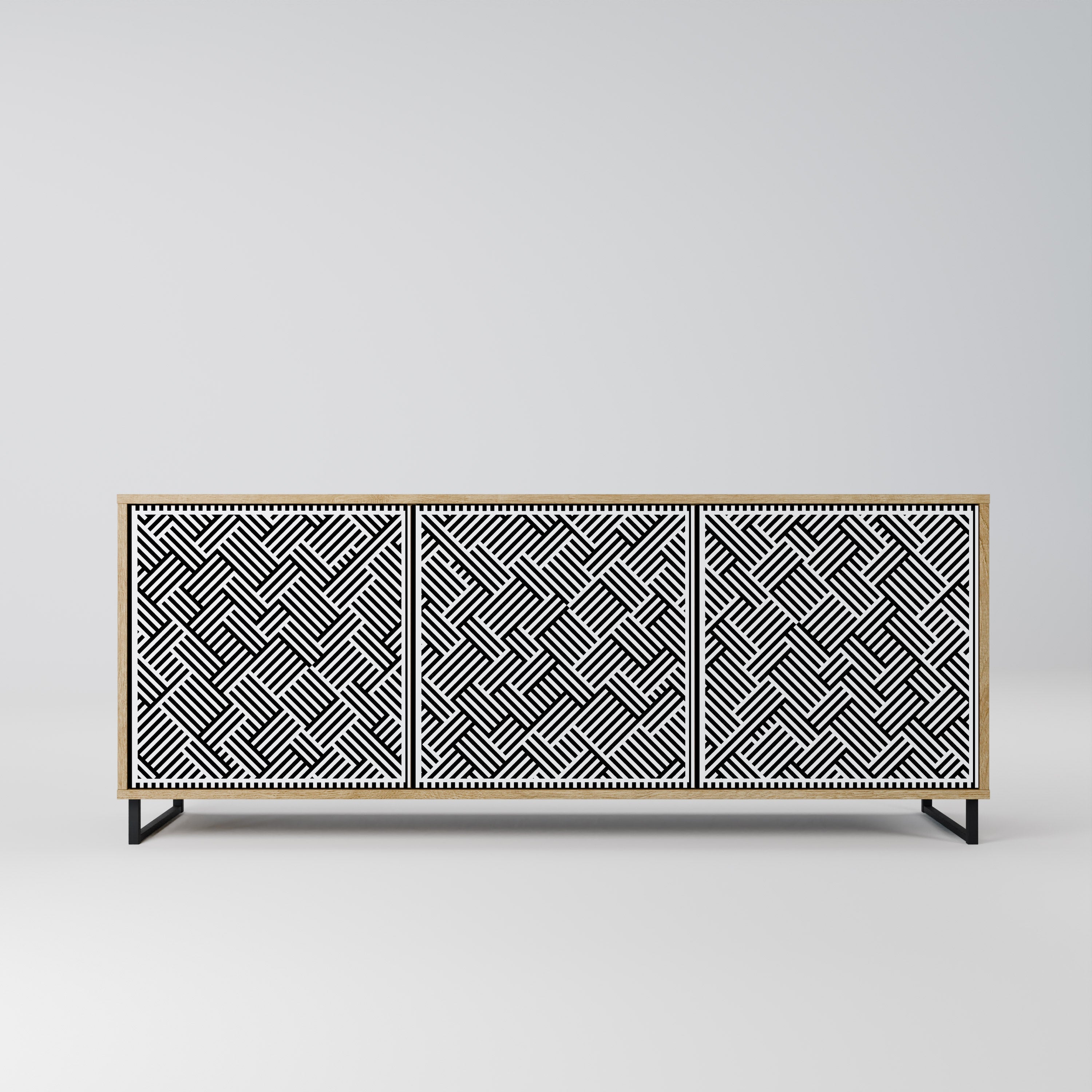 TEMPORARY SEQUENCE 3-türiges Sideboard in Eichenoptik
