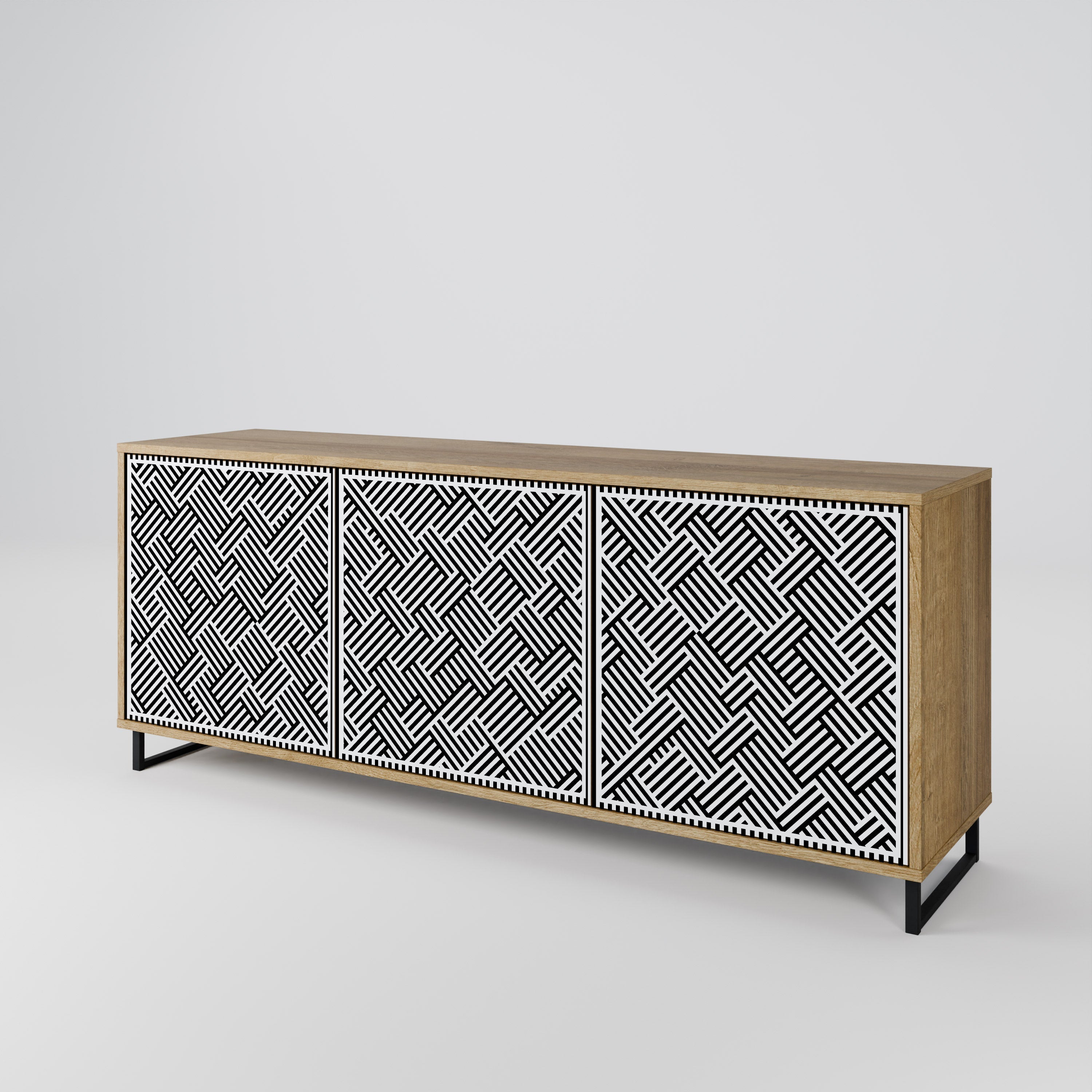 TEMPORARY SEQUENCE 3-türiges Sideboard in Eichenoptik