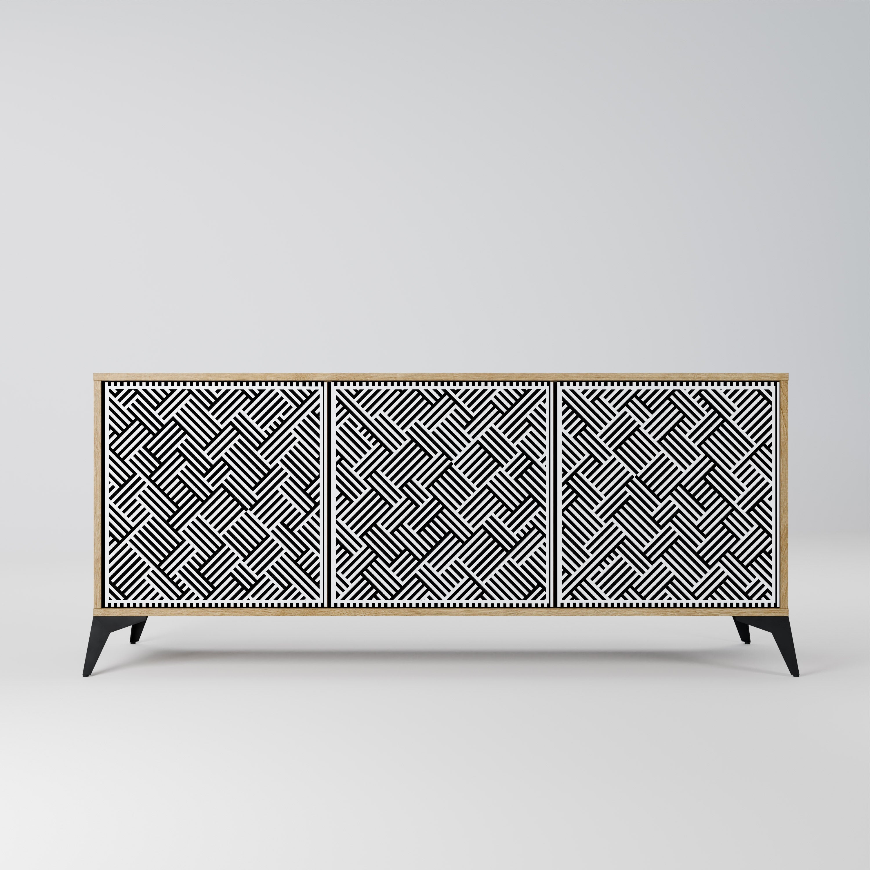 TEMPORARY SEQUENCE 3-türiges Sideboard in Eichenoptik
