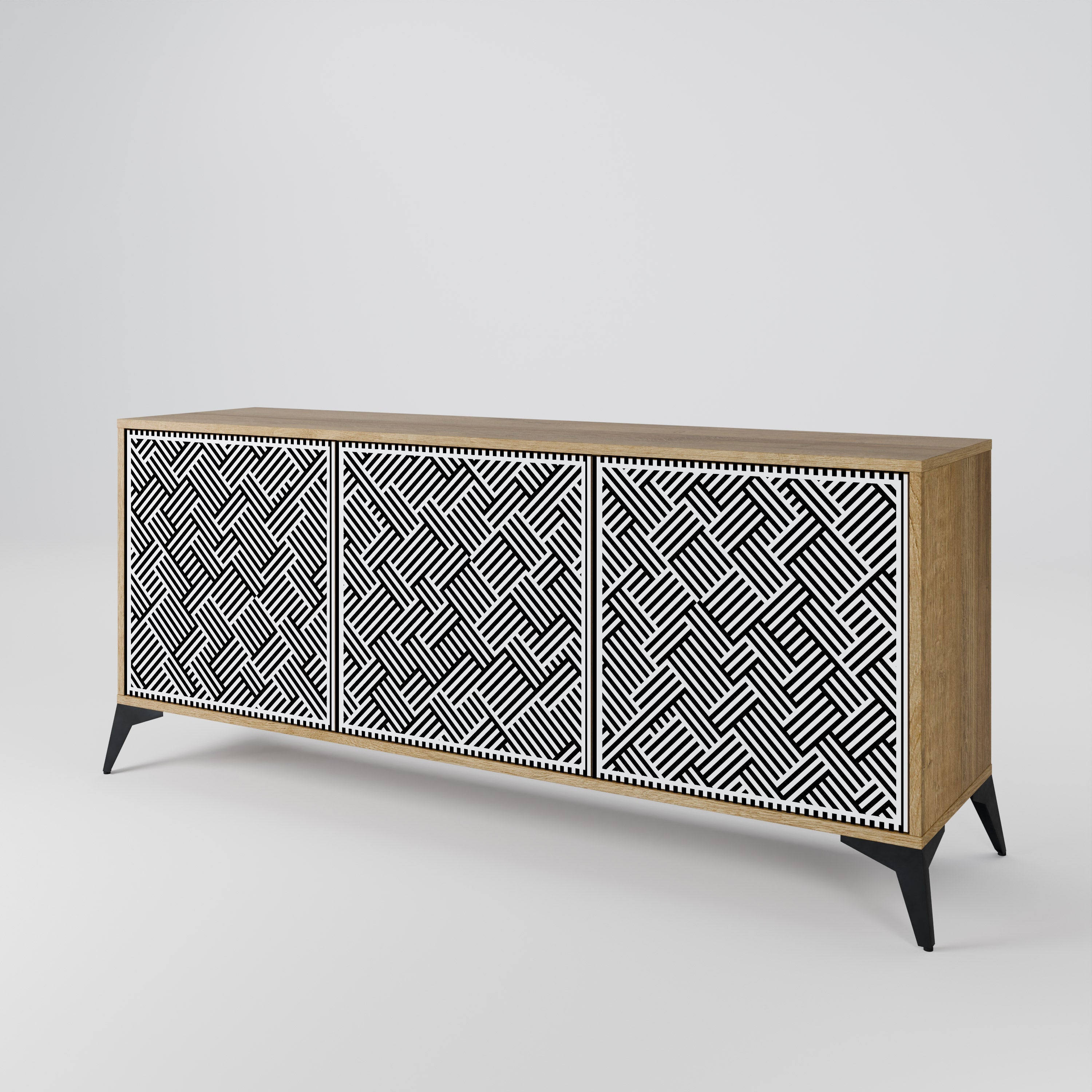 TEMPORARY SEQUENCE 3-türiges Sideboard in Eichenoptik