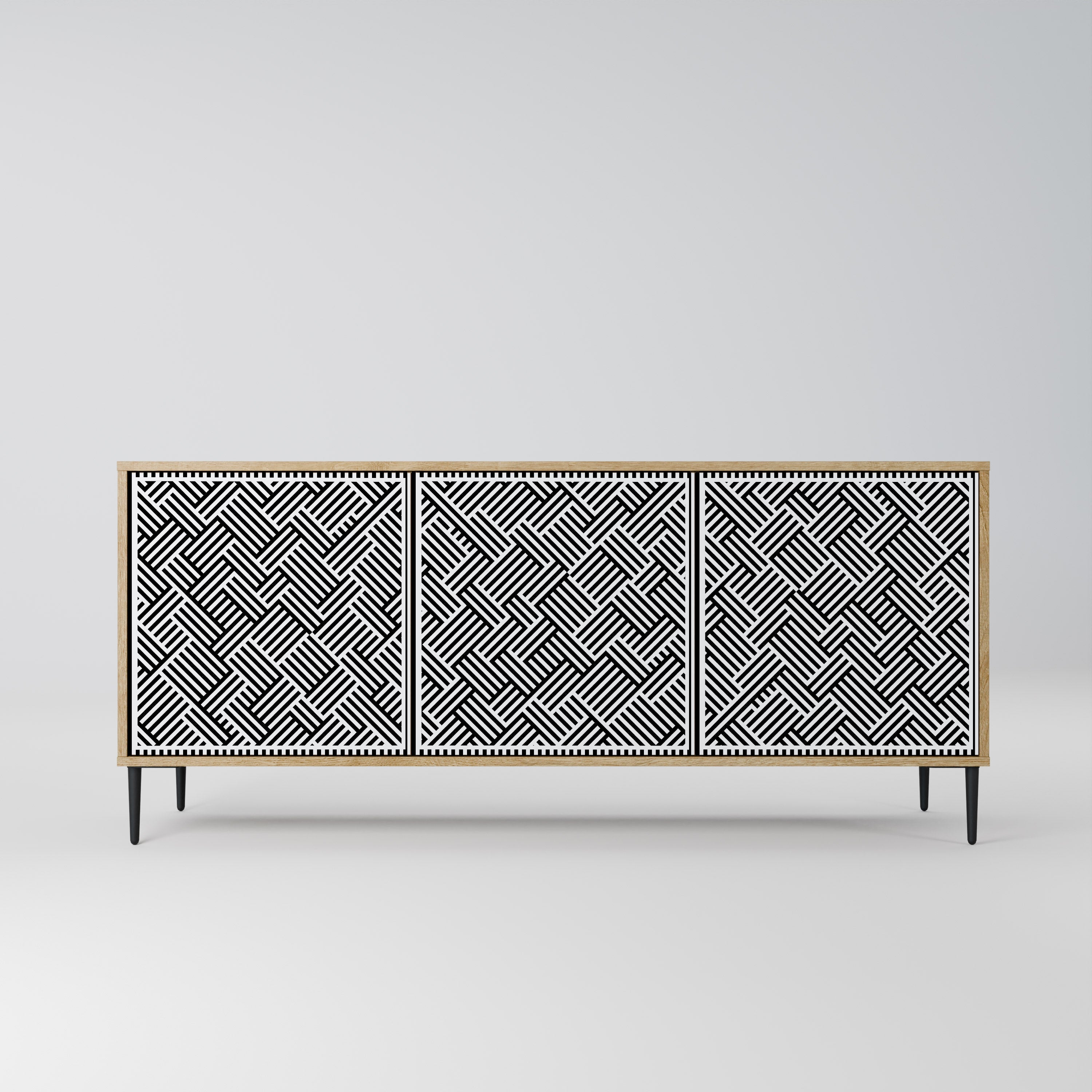 TEMPORARY SEQUENCE 3-türiges Sideboard in Eichenoptik