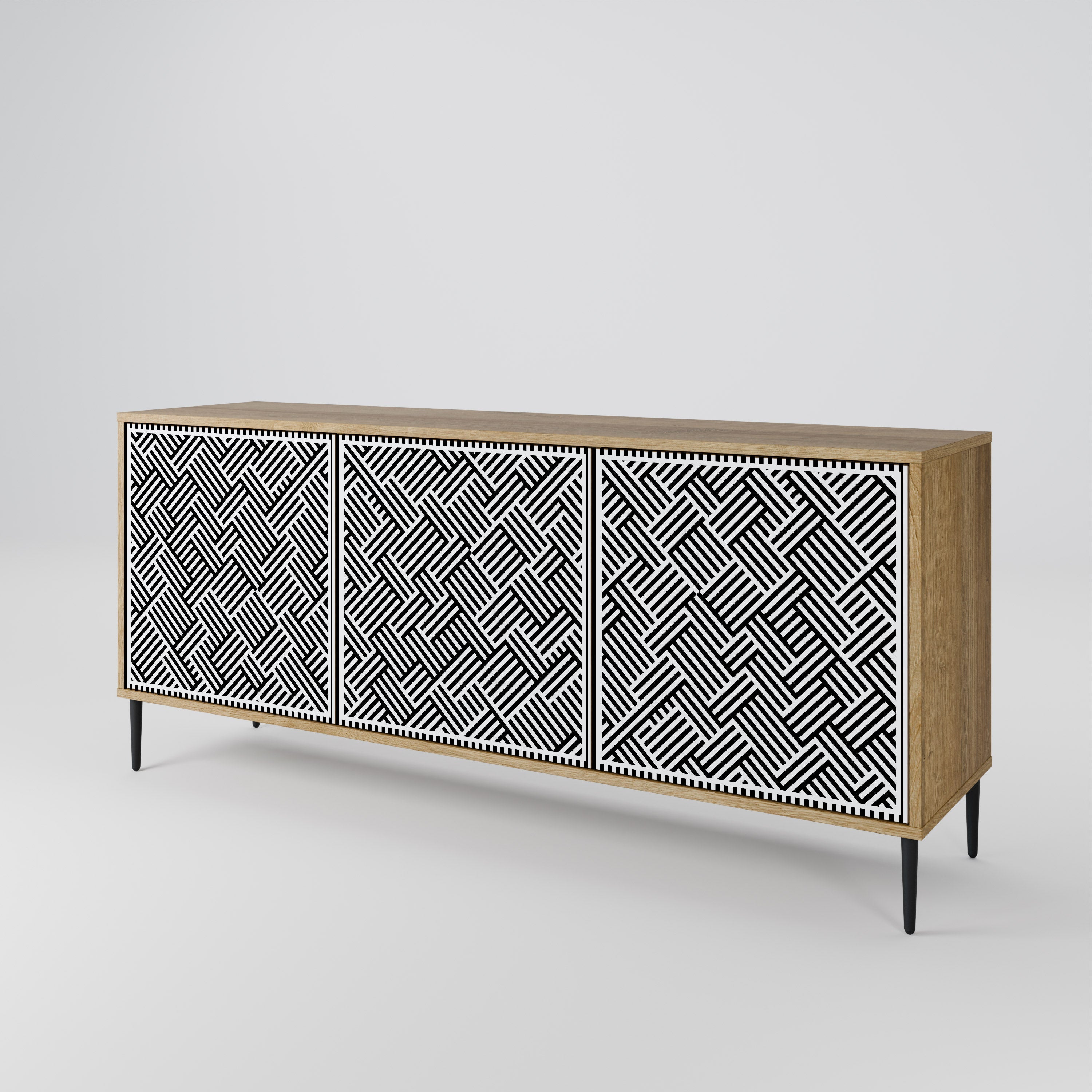 TEMPORARY SEQUENCE 3-türiges Sideboard in Eichenoptik