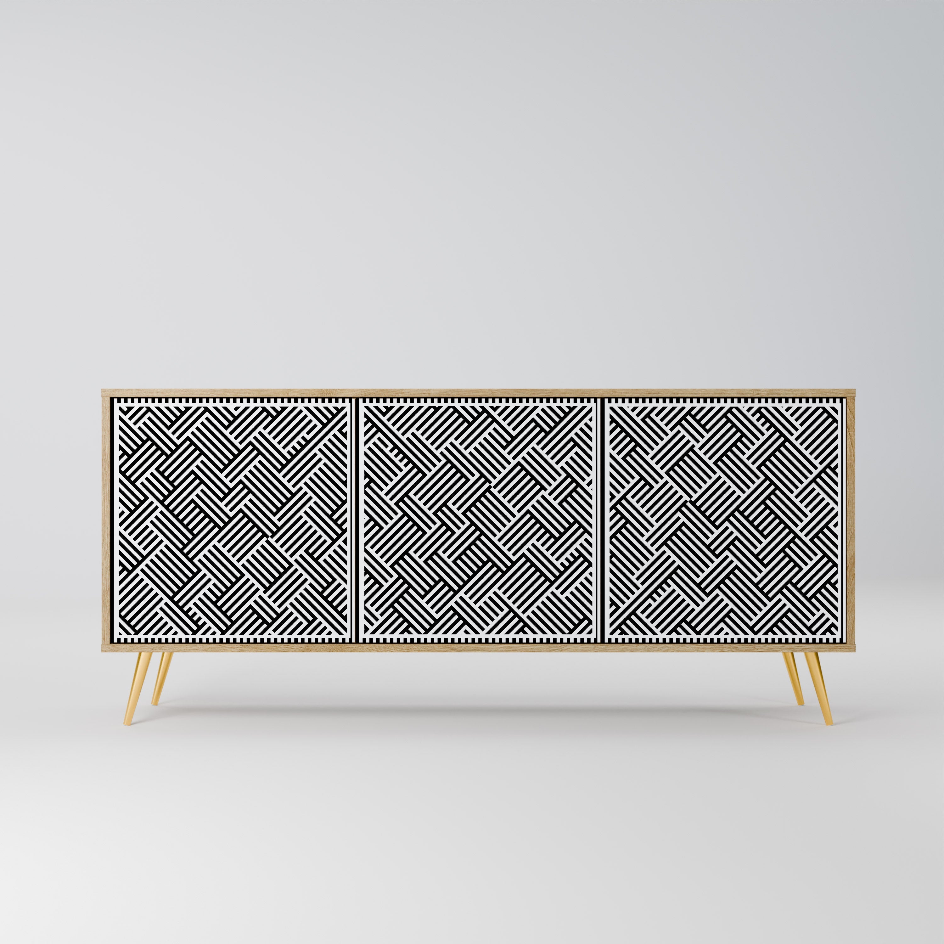 TEMPORARY SEQUENCE 3-türiges Sideboard in Eichenoptik