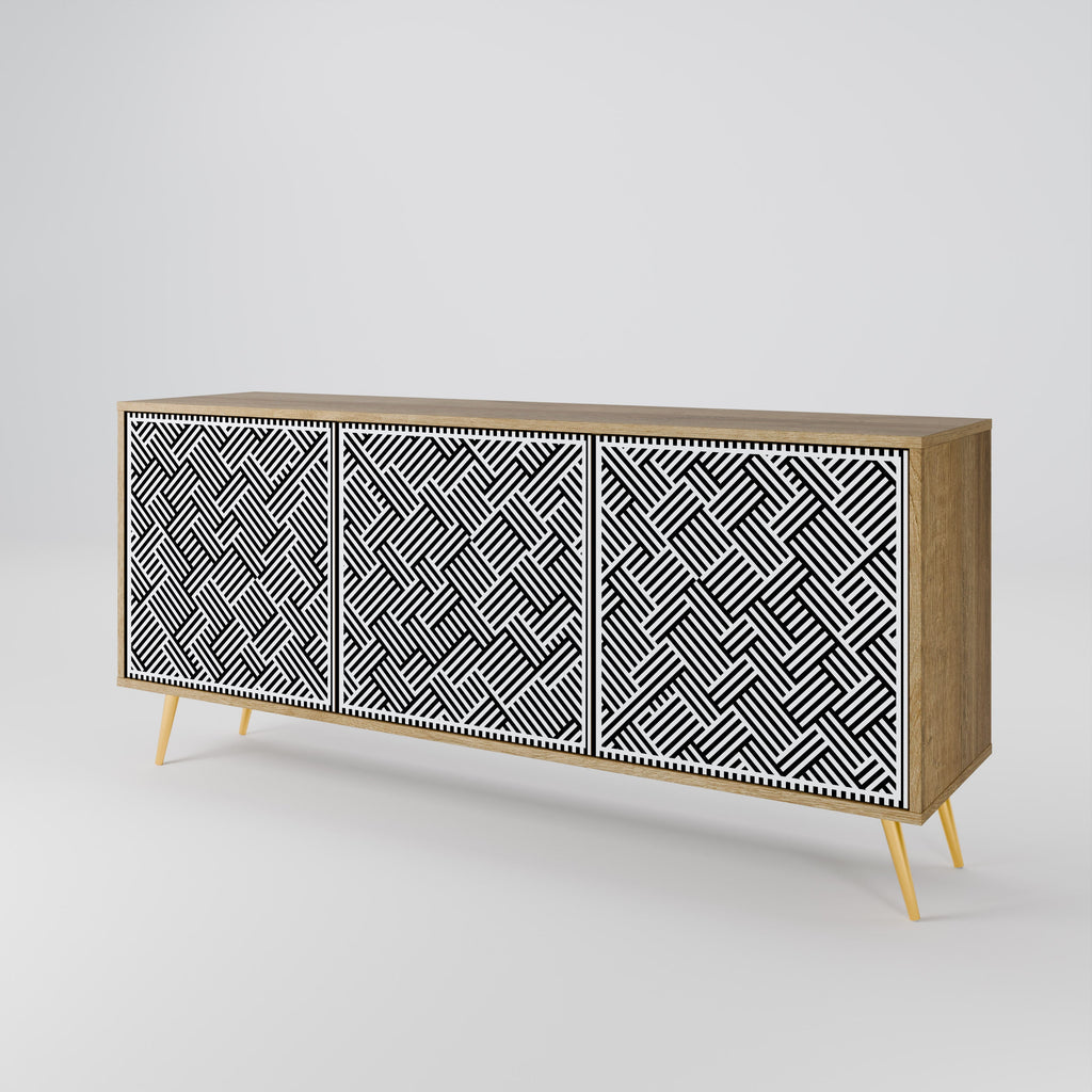 TEMPORARY SEQUENCE 3-türiges Sideboard in Eichenoptik