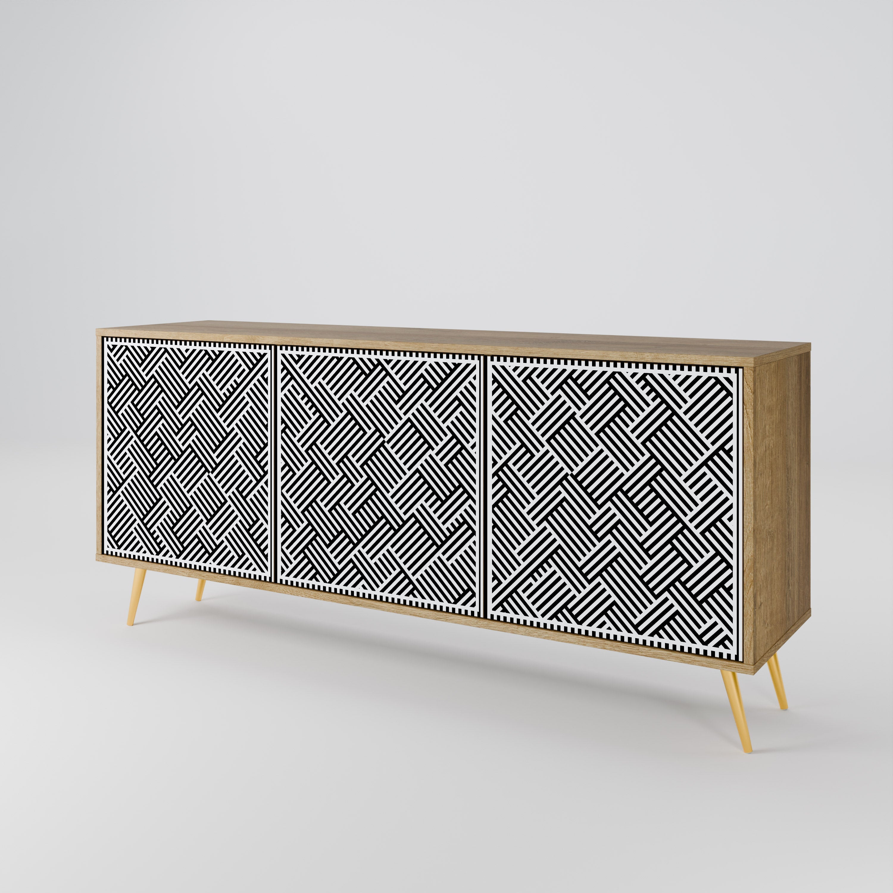 TEMPORARY SEQUENCE 3-türiges Sideboard in Eichenoptik