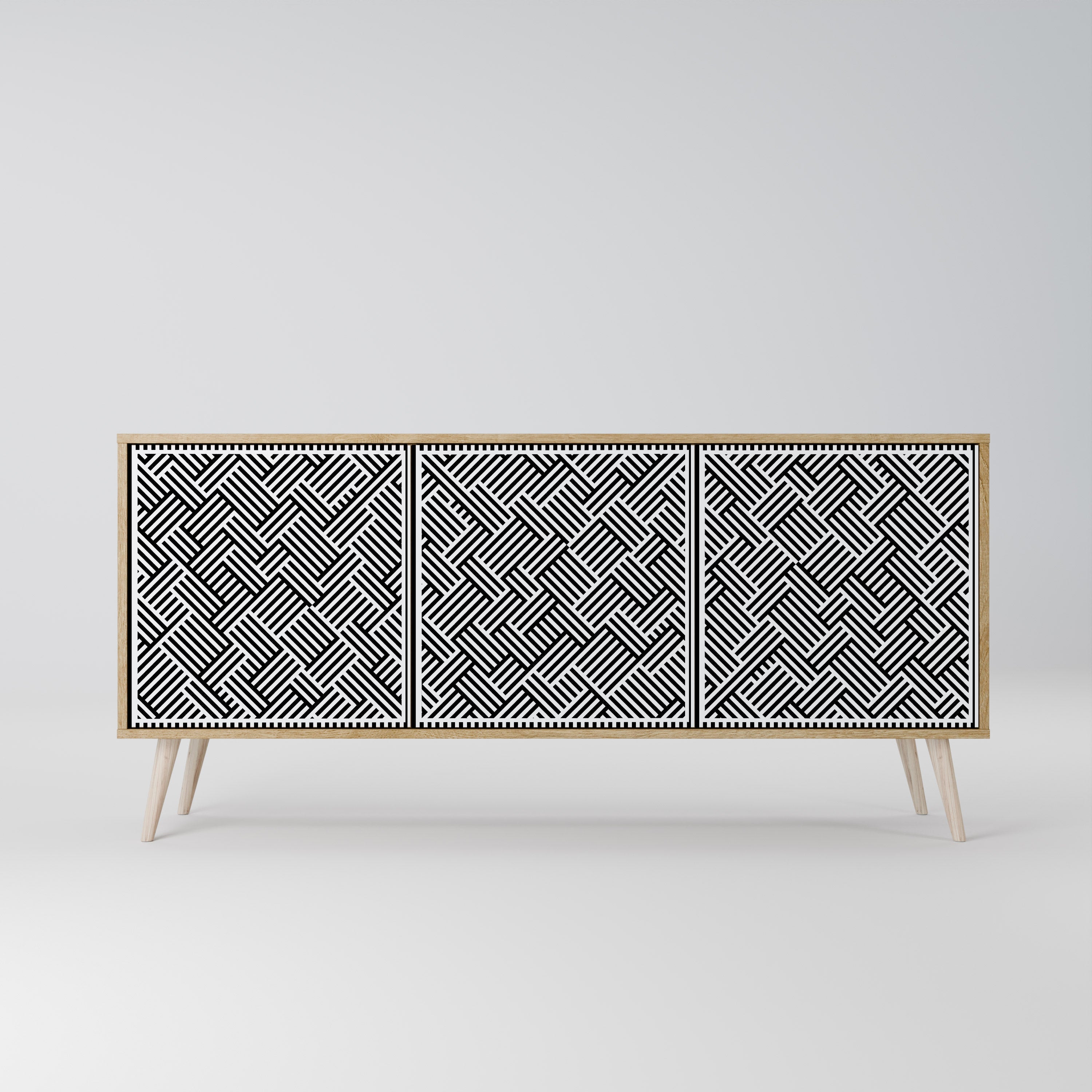TEMPORARY SEQUENCE 3-türiges Sideboard in Eichenoptik