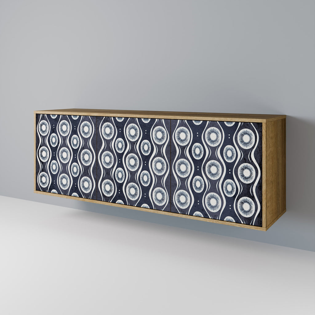 GRAPHITE EYES 3-türiges Sideboard in Eichenoptik