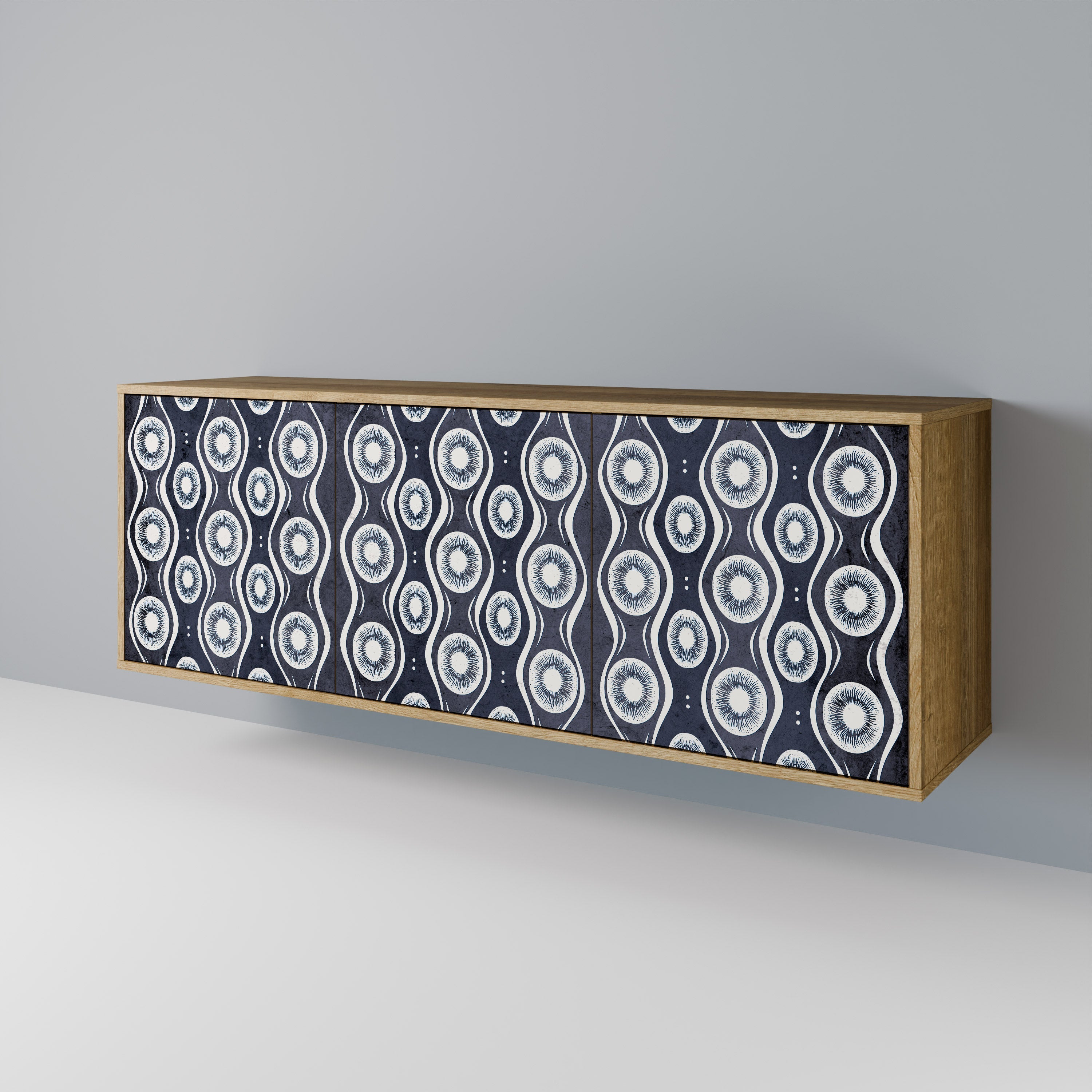 GRAPHITE EYES 3-türiges Sideboard in Eichenoptik