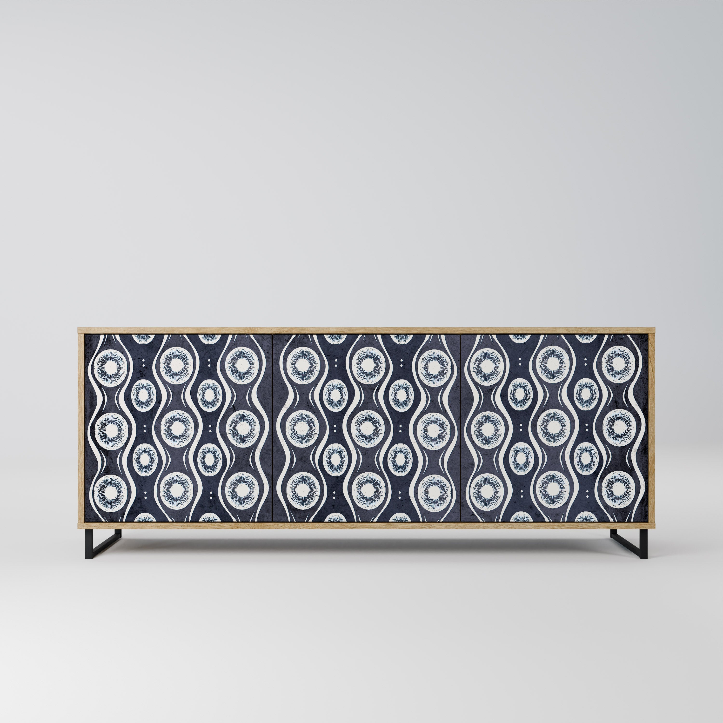 GRAPHITE EYES 3-türiges Sideboard in Eichenoptik