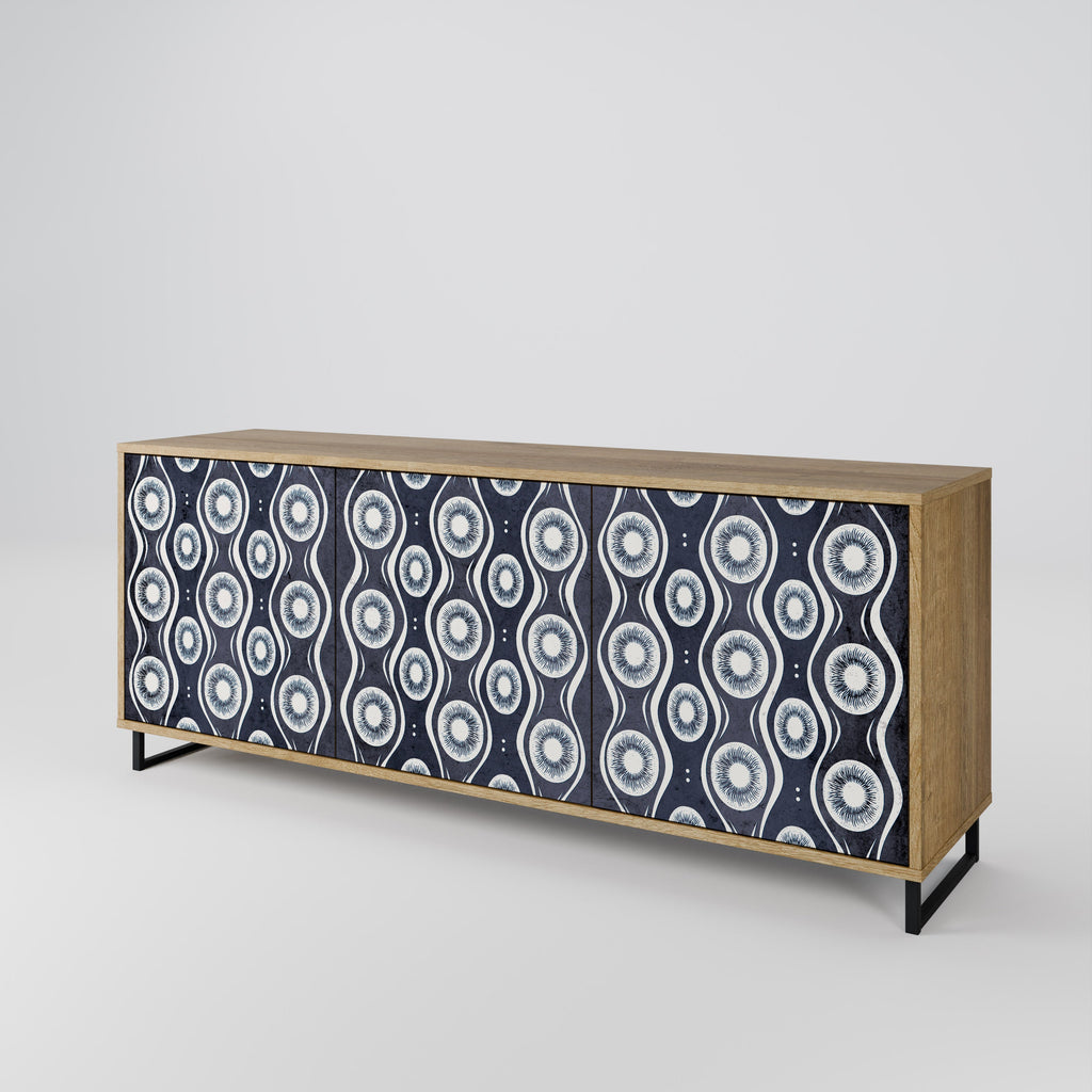 GRAPHITE EYES 3-türiges Sideboard in Eichenoptik