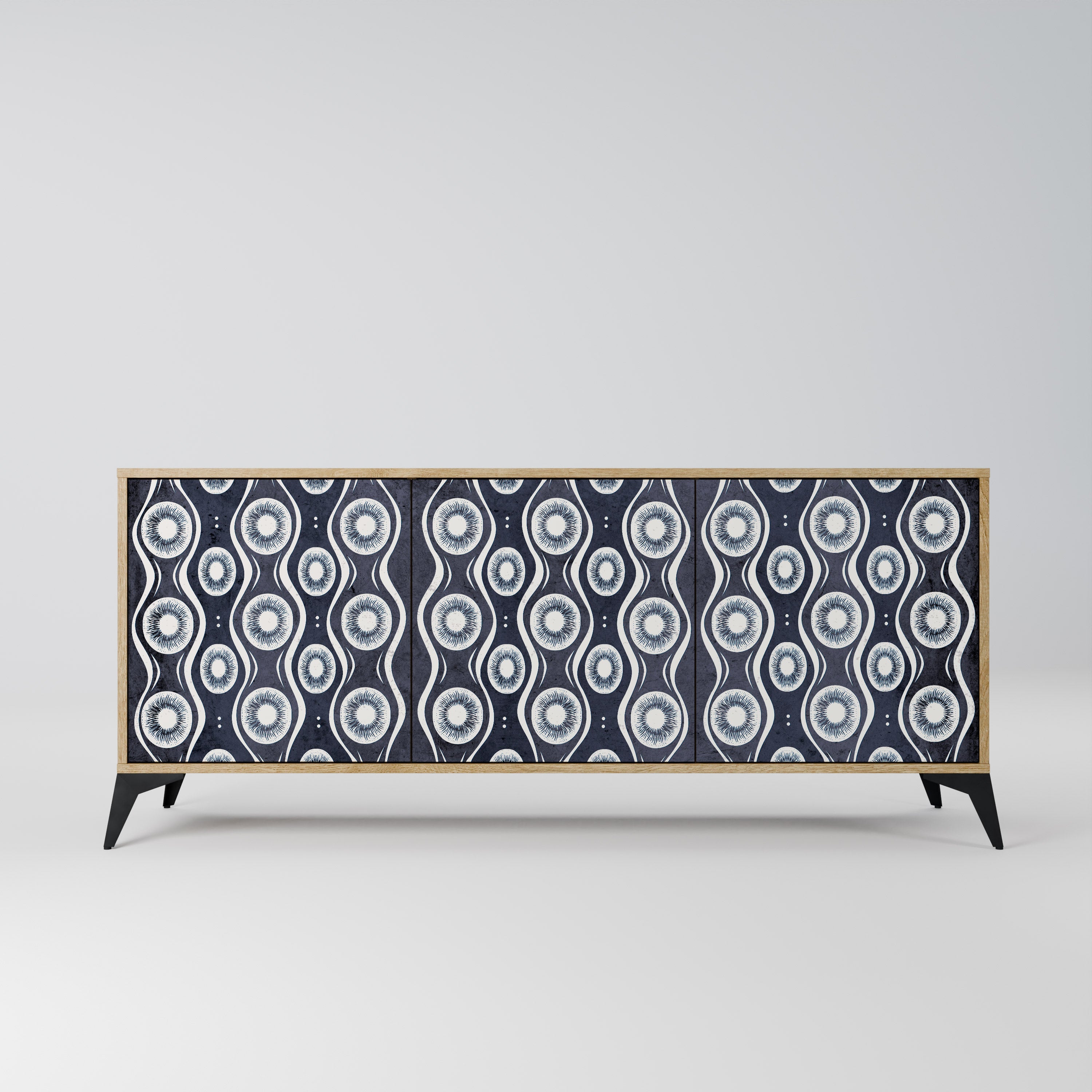 GRAPHITE EYES 3-türiges Sideboard in Eichenoptik
