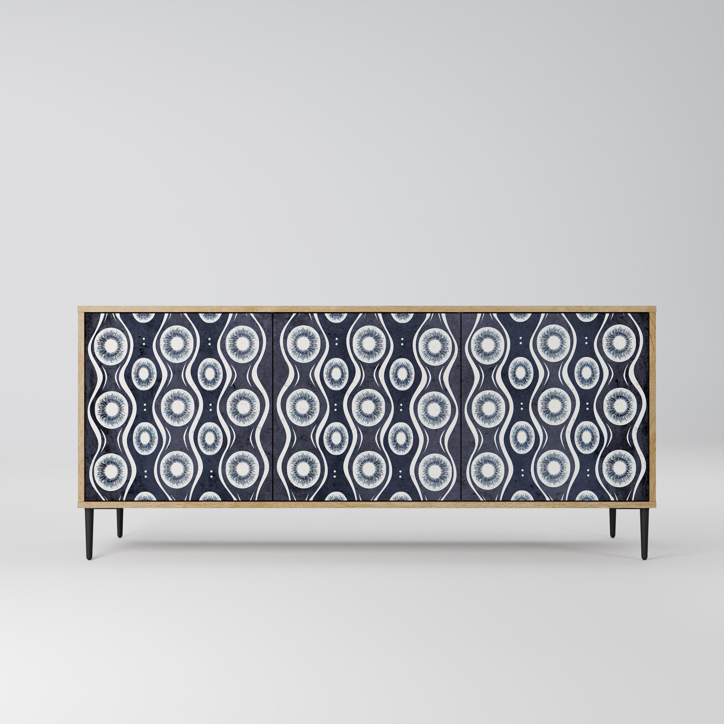GRAPHITE EYES 3-türiges Sideboard in Eichenoptik