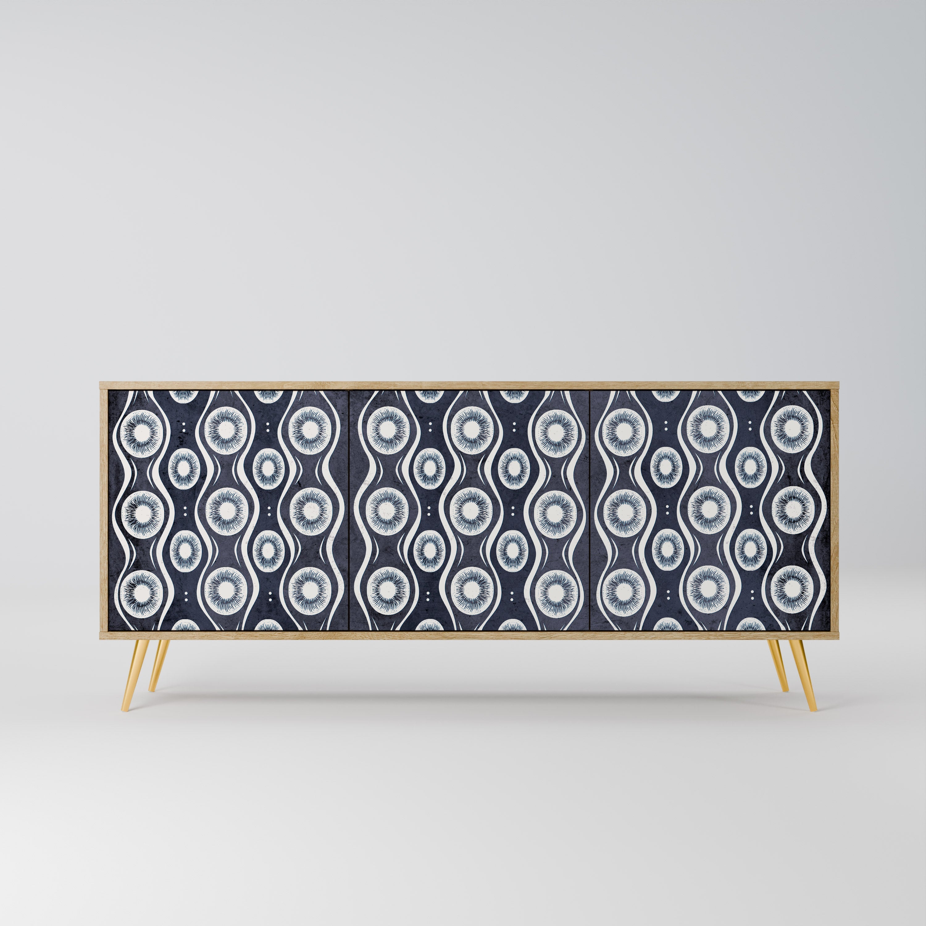 GRAPHITE EYES 3-türiges Sideboard in Eichenoptik