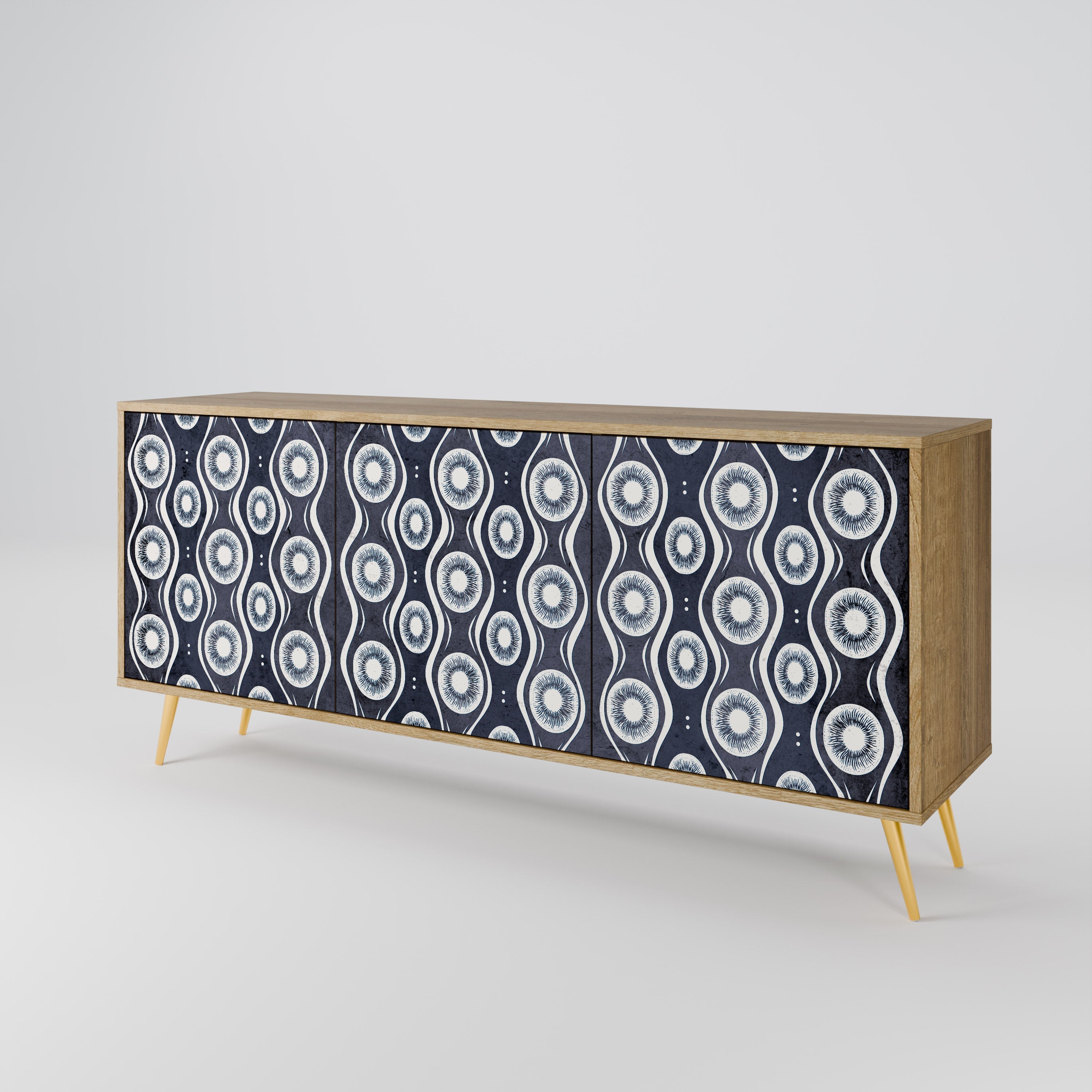 GRAPHITE EYES 3-türiges Sideboard in Eichenoptik