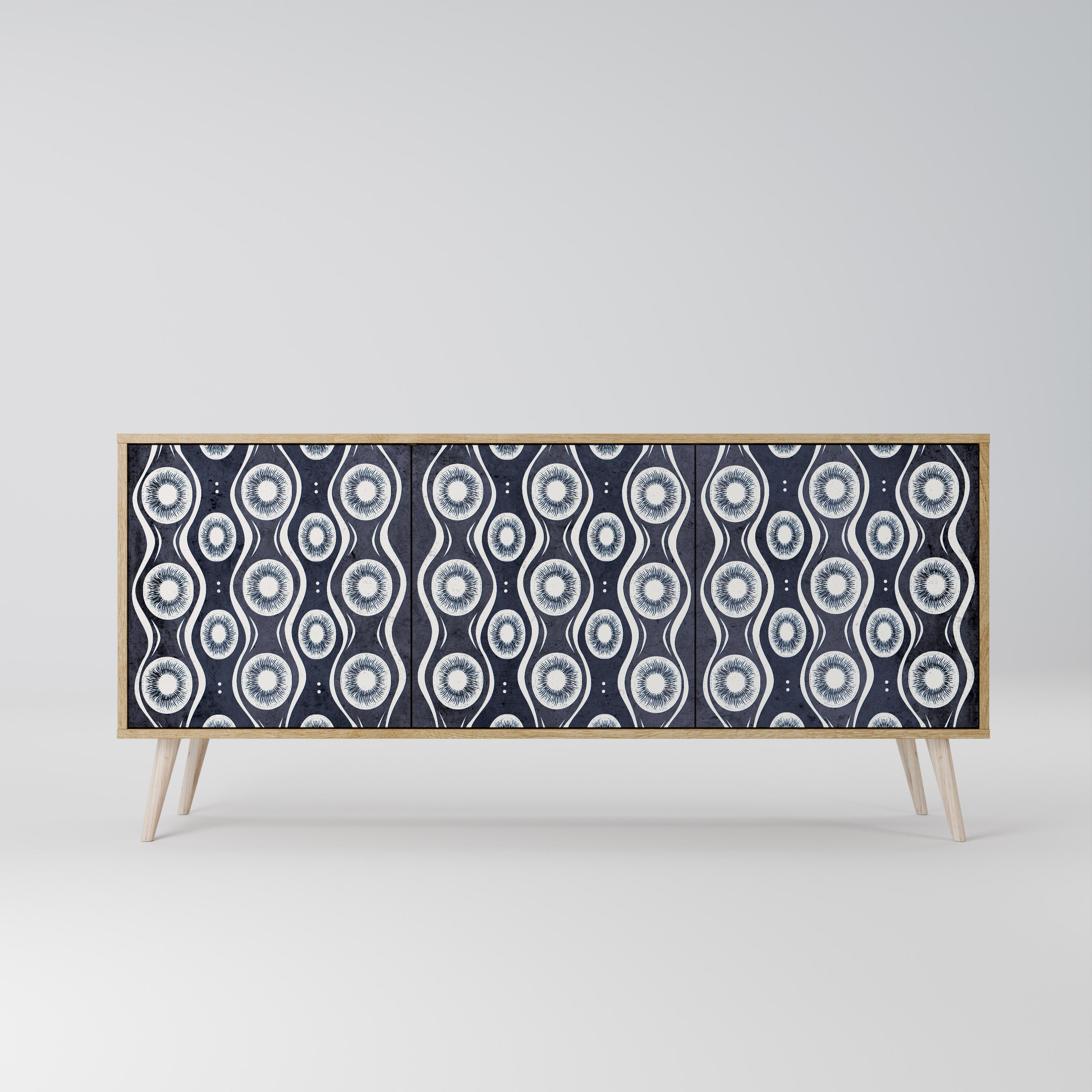 GRAPHITE EYES 3-türiges Sideboard in Eichenoptik