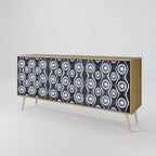 GRAPHITE EYES Sideboard mit 3 Türen in Eiche-Optik