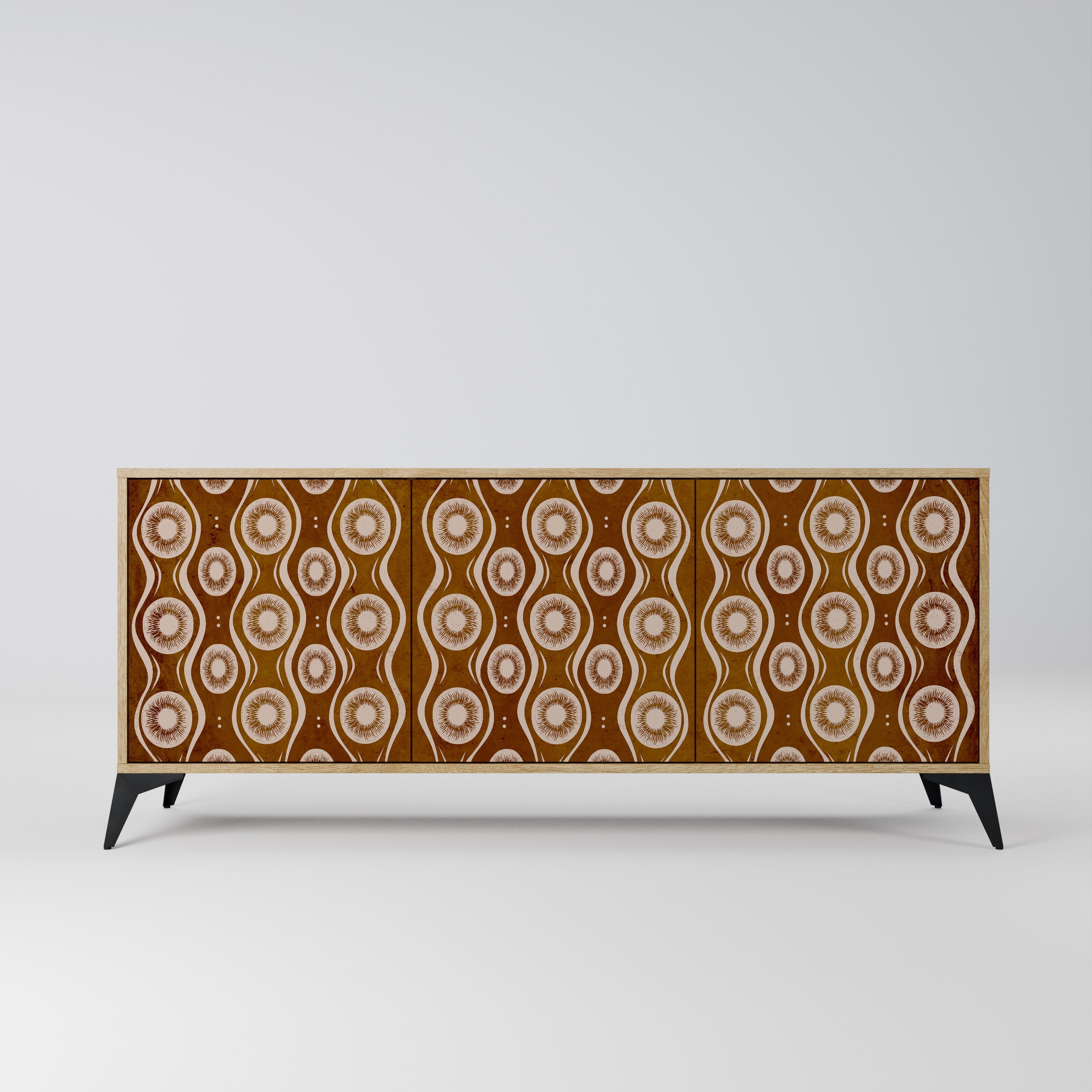 BROWN EYES 3-Door Sideboard in Oak Effect