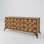 BROWN EYES 3-Door Sideboard in Oak Effect