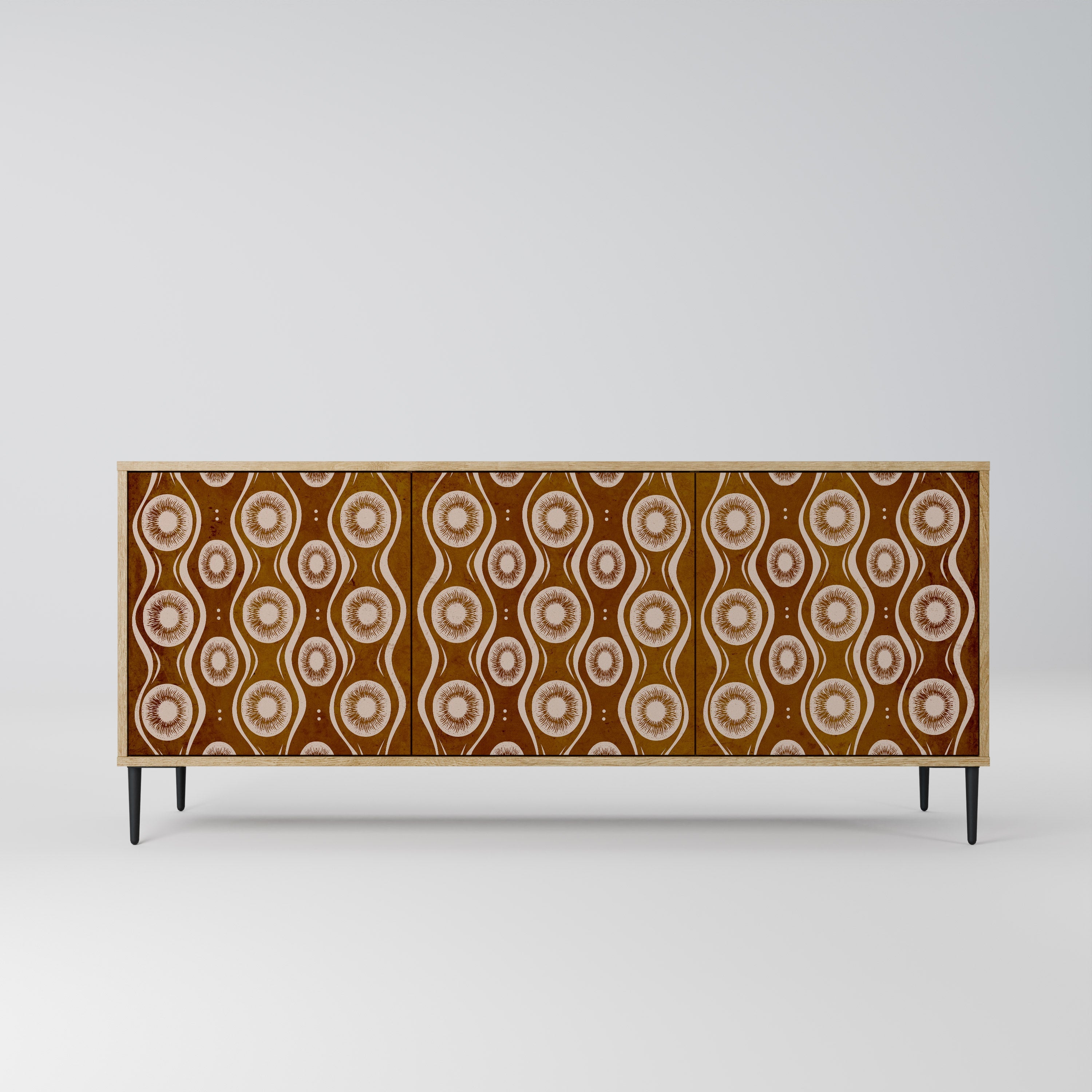 BROWN EYES 3-Door Sideboard in Oak Effect