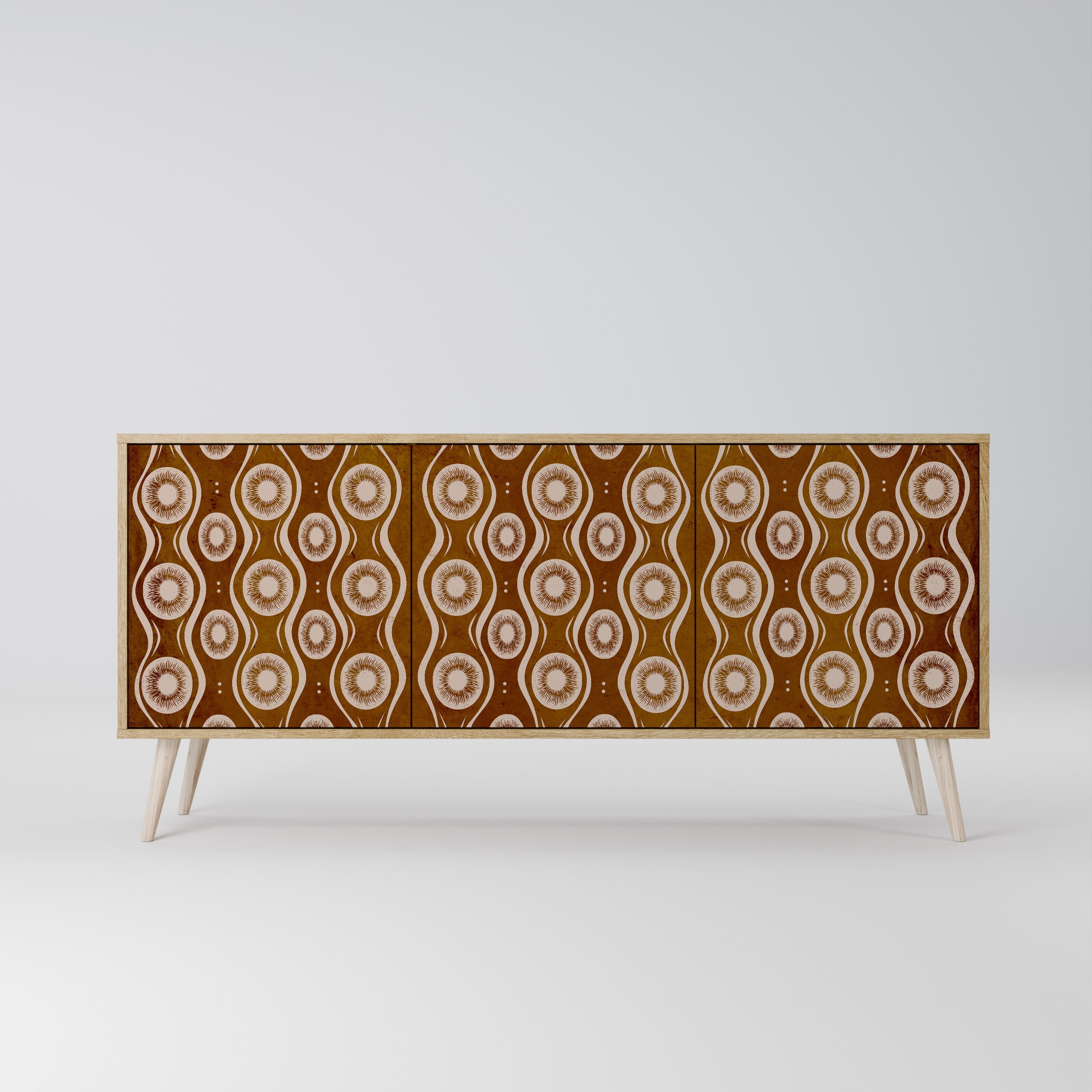 BROWN EYES 3-Door Sideboard in Oak Effect