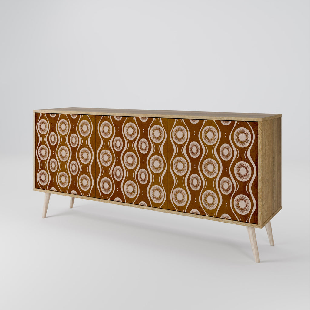 BROWN EYES 3-Door Sideboard in Oak Effect