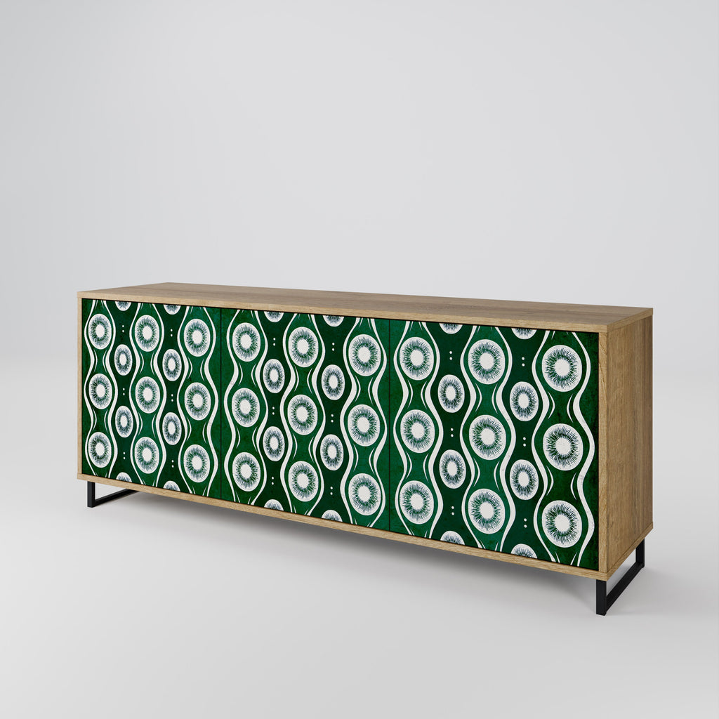 GREEN EYES 3-Door Sideboard in Oak Effect