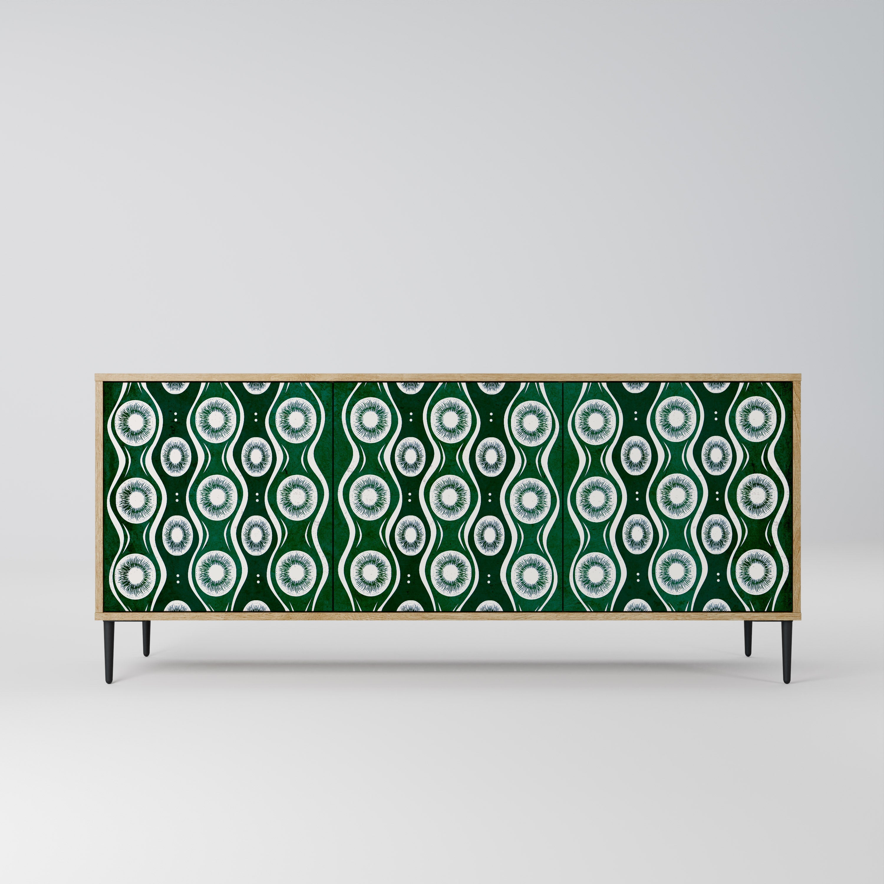 GREEN EYES 3-Door Sideboard in Oak Effect