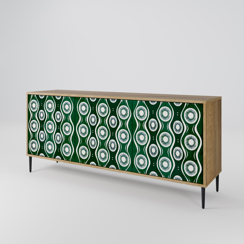 GREEN EYES 3-Door Sideboard in Oak Effect