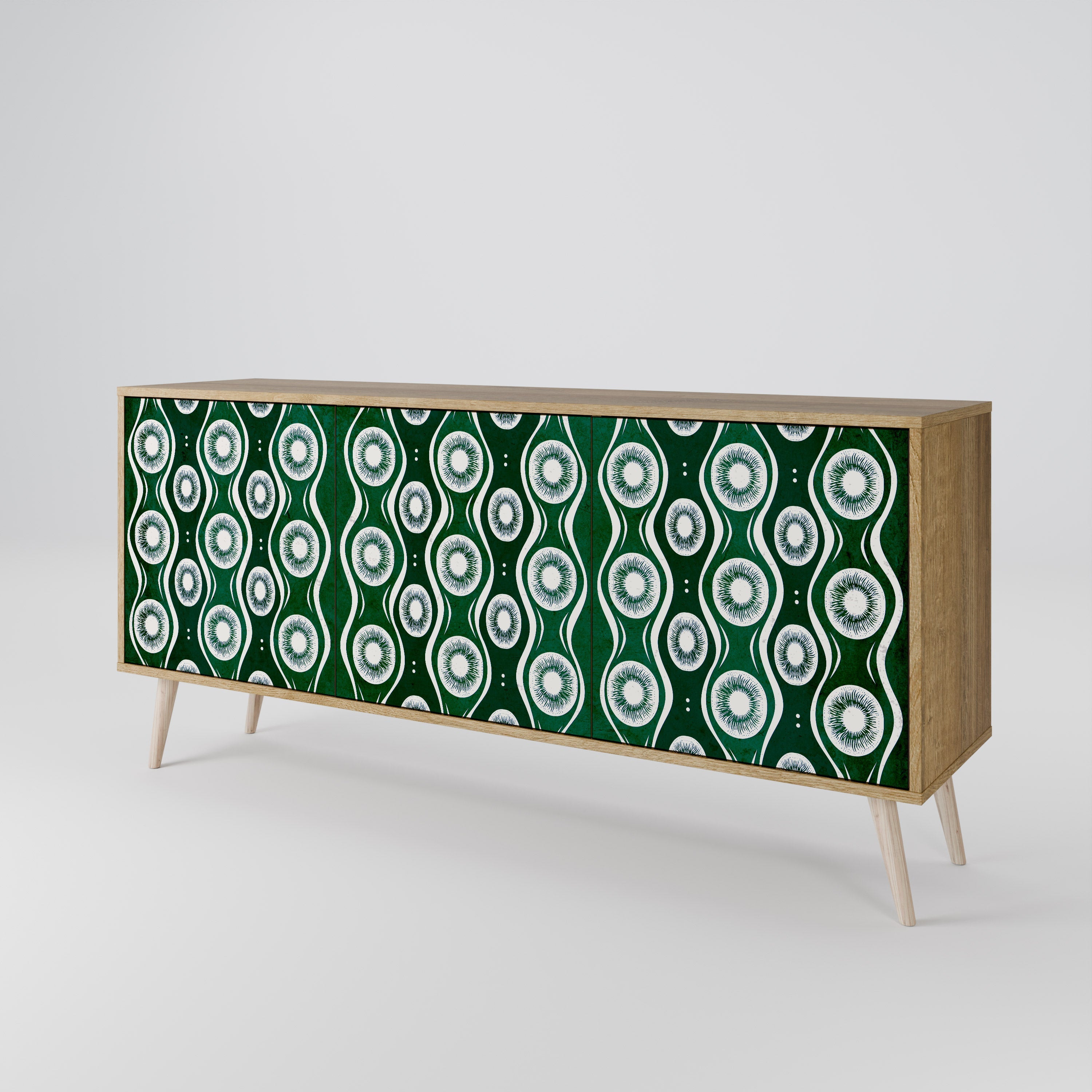 GREEN EYES 3-Door Sideboard in Oak Effect