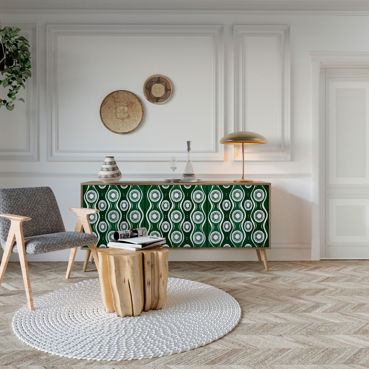 GREEN EYES 3-türiges Sideboard