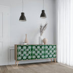 GREEN EYES 3-Door Sideboard in Oak Effect