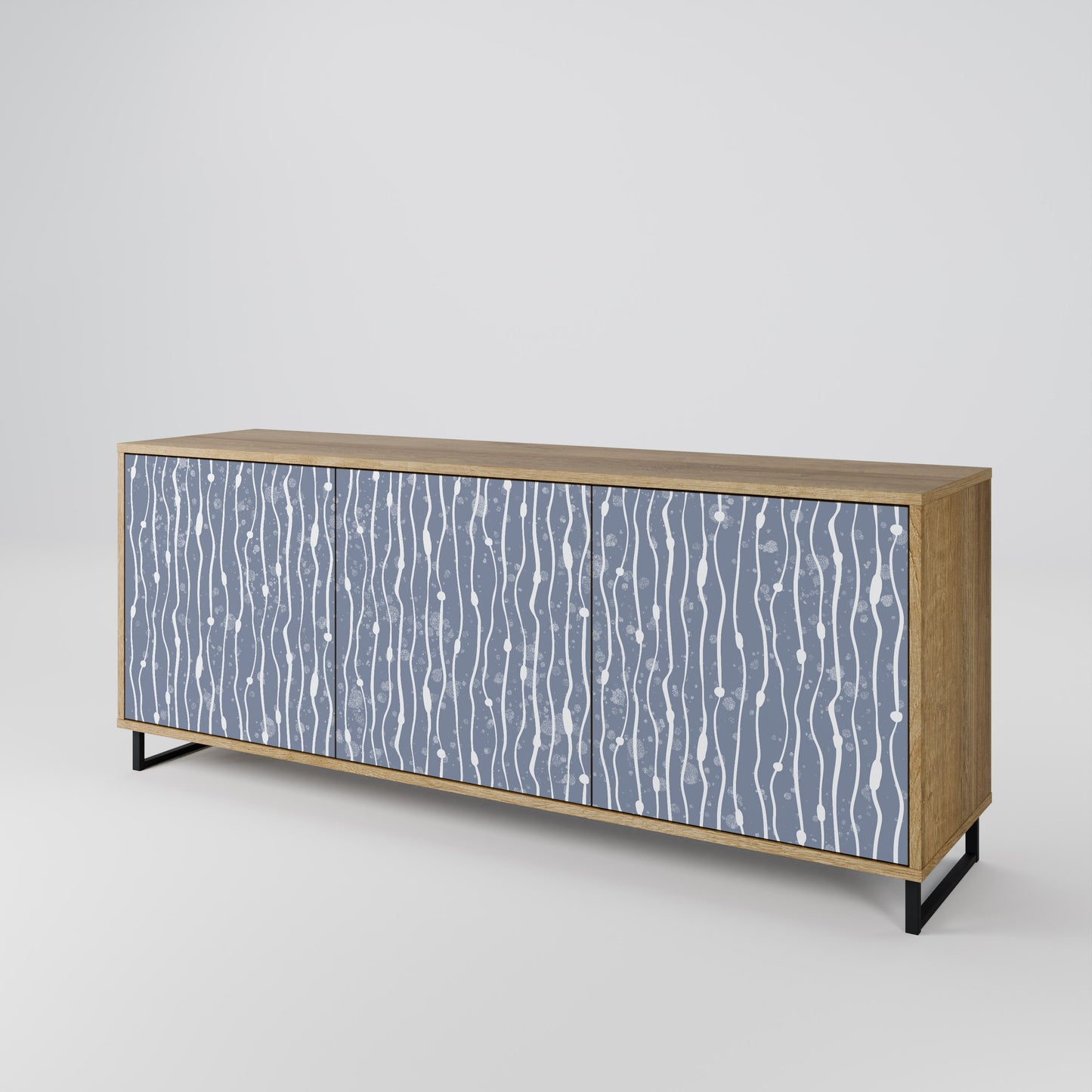 GRAPHITE RAIN 3-türiges Sideboard