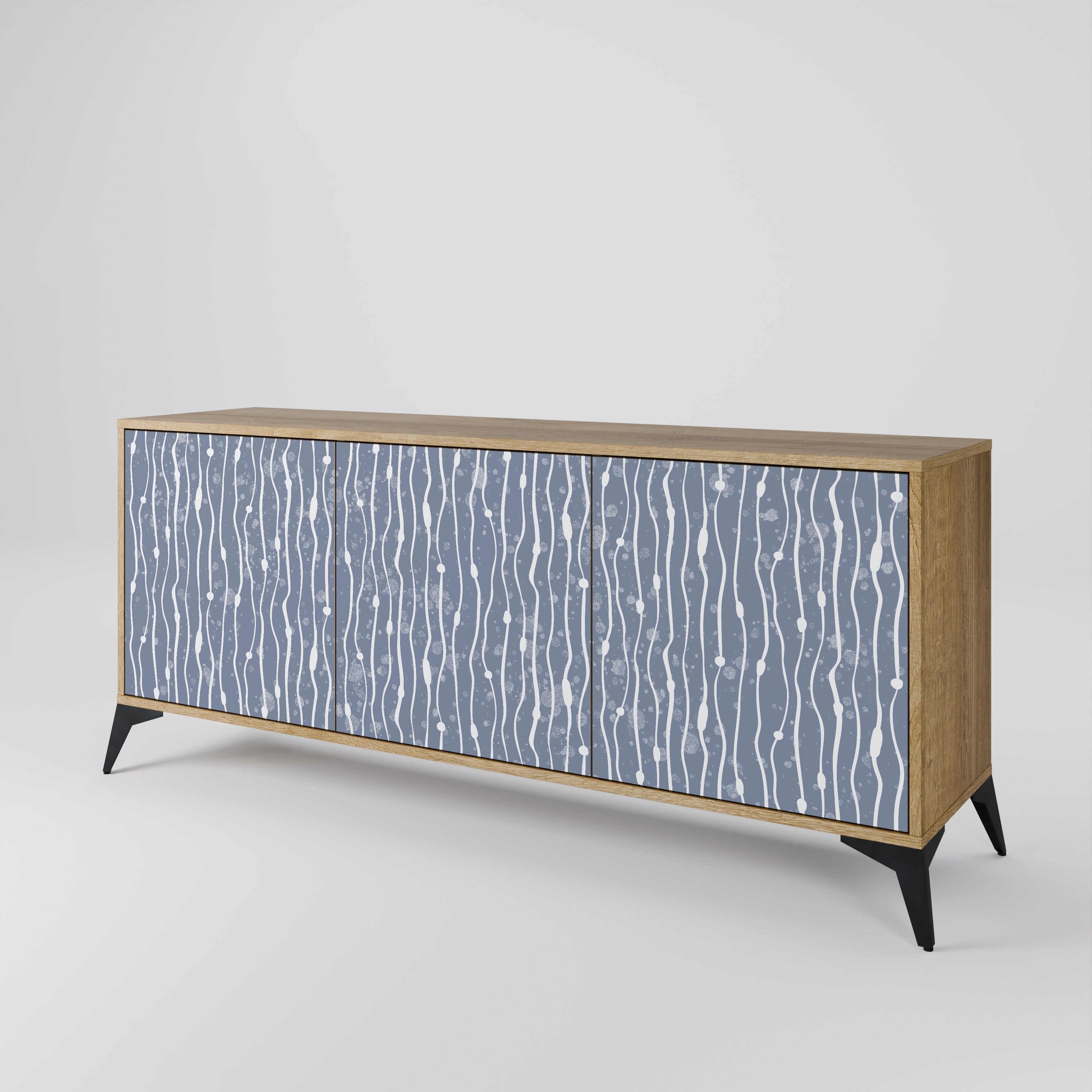 GRAPHITE RAIN 3-türiges Sideboard