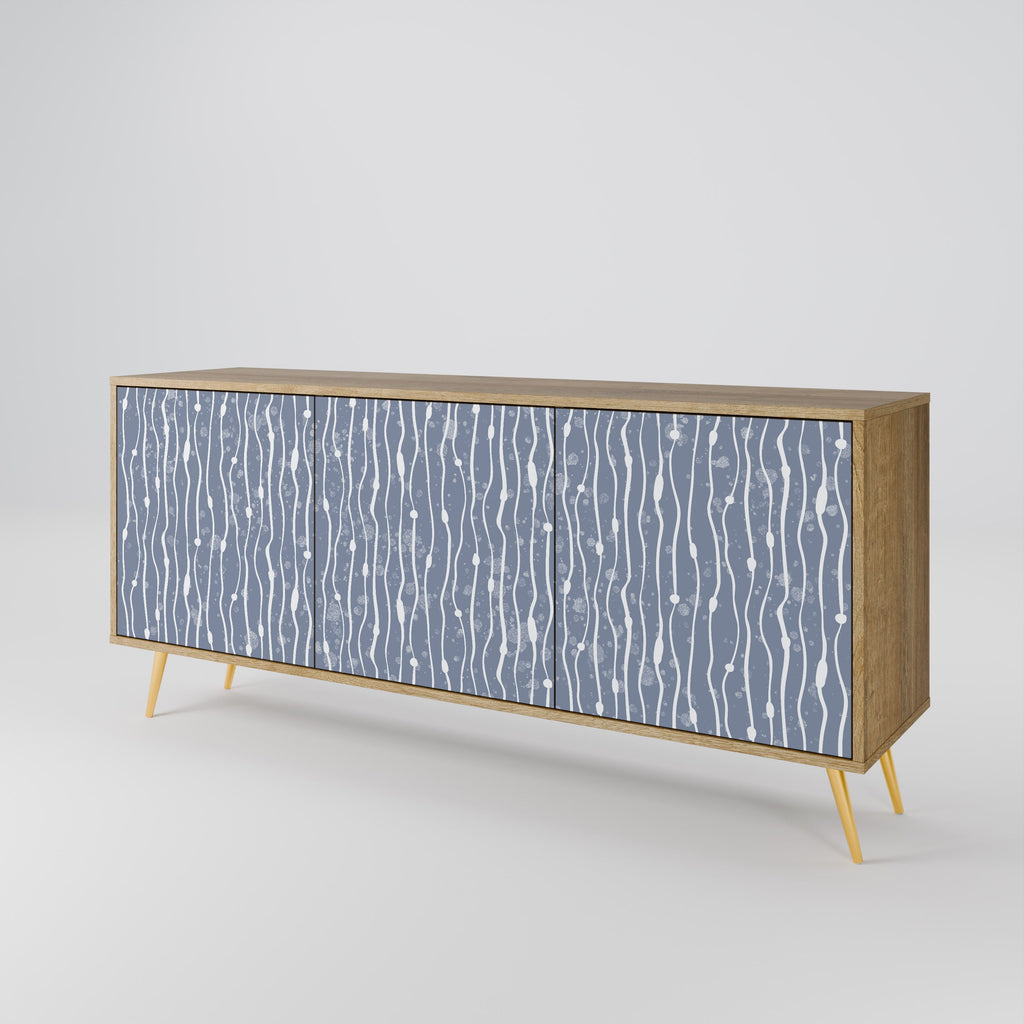 GRAPHITE RAIN 3-Door Sideboard in Oak Effect