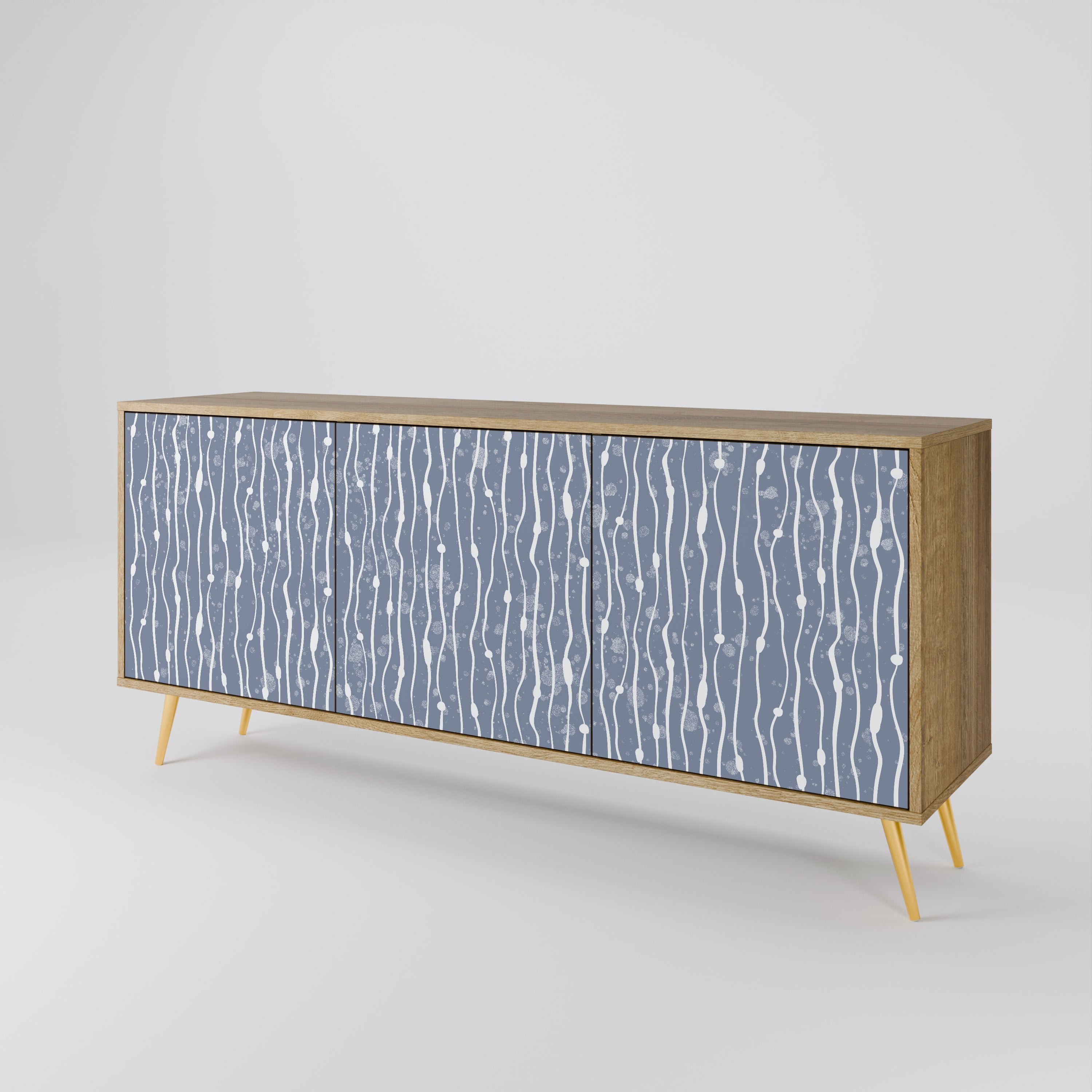 GRAPHITE RAIN 3-türiges Sideboard